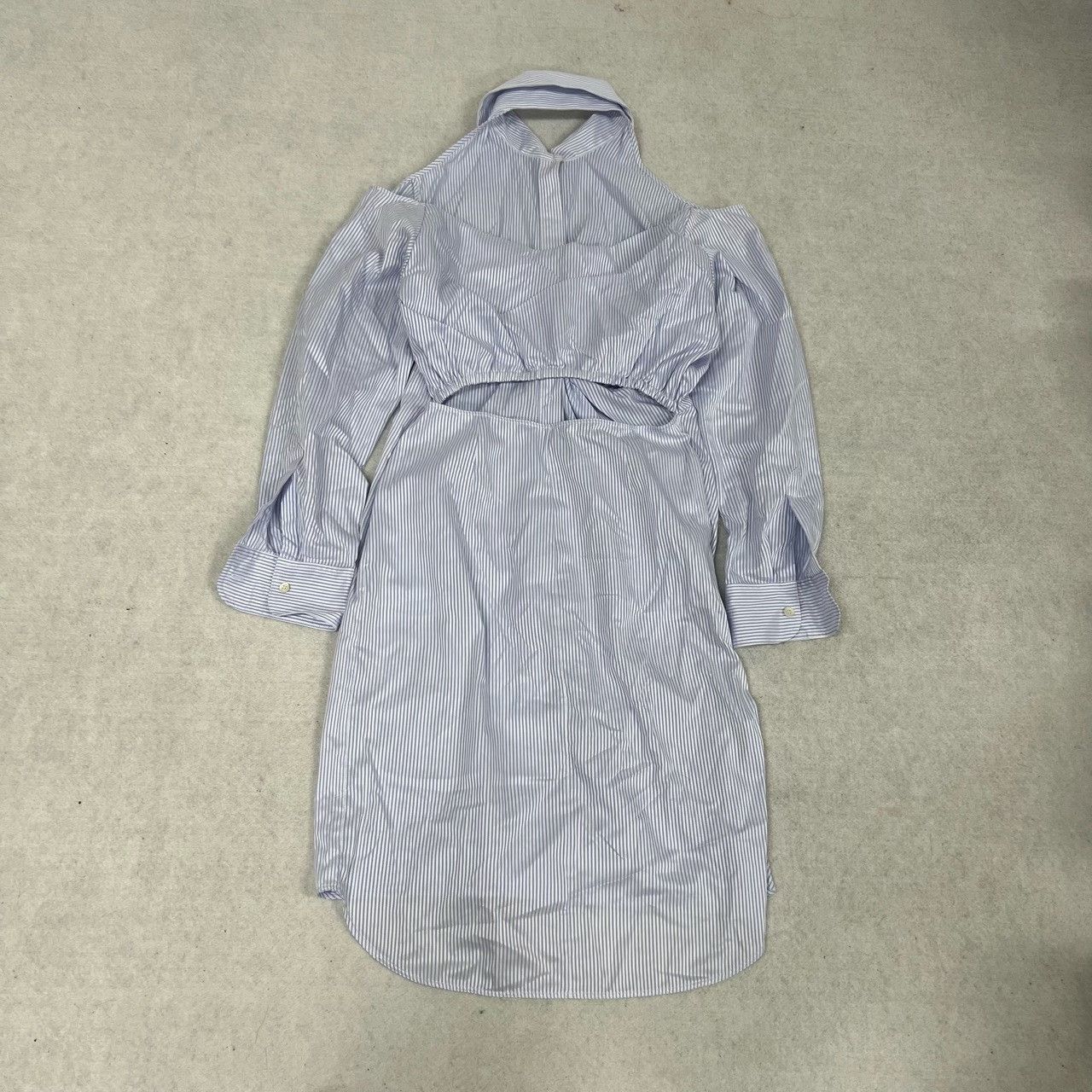 Dior Dior Runway Blue White Stripe Shirt Dress Size S / US 4 / IT 40 - 5 Thumbnail
