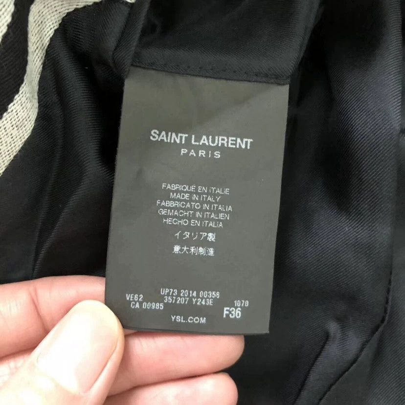 Saint Laurent Paris Saint Laurent Black White Striped Wool Blazer Size XS / US 0-2 / IT 36-38 - 6 Thumbnail
