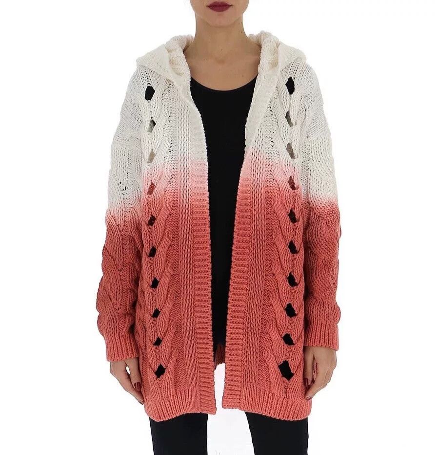 Saint Laurent Paris Saint Laurent Gradient Pink Hooded Cardigan Size M / US 6-8 / IT 42-44 - 3 Thumbnail