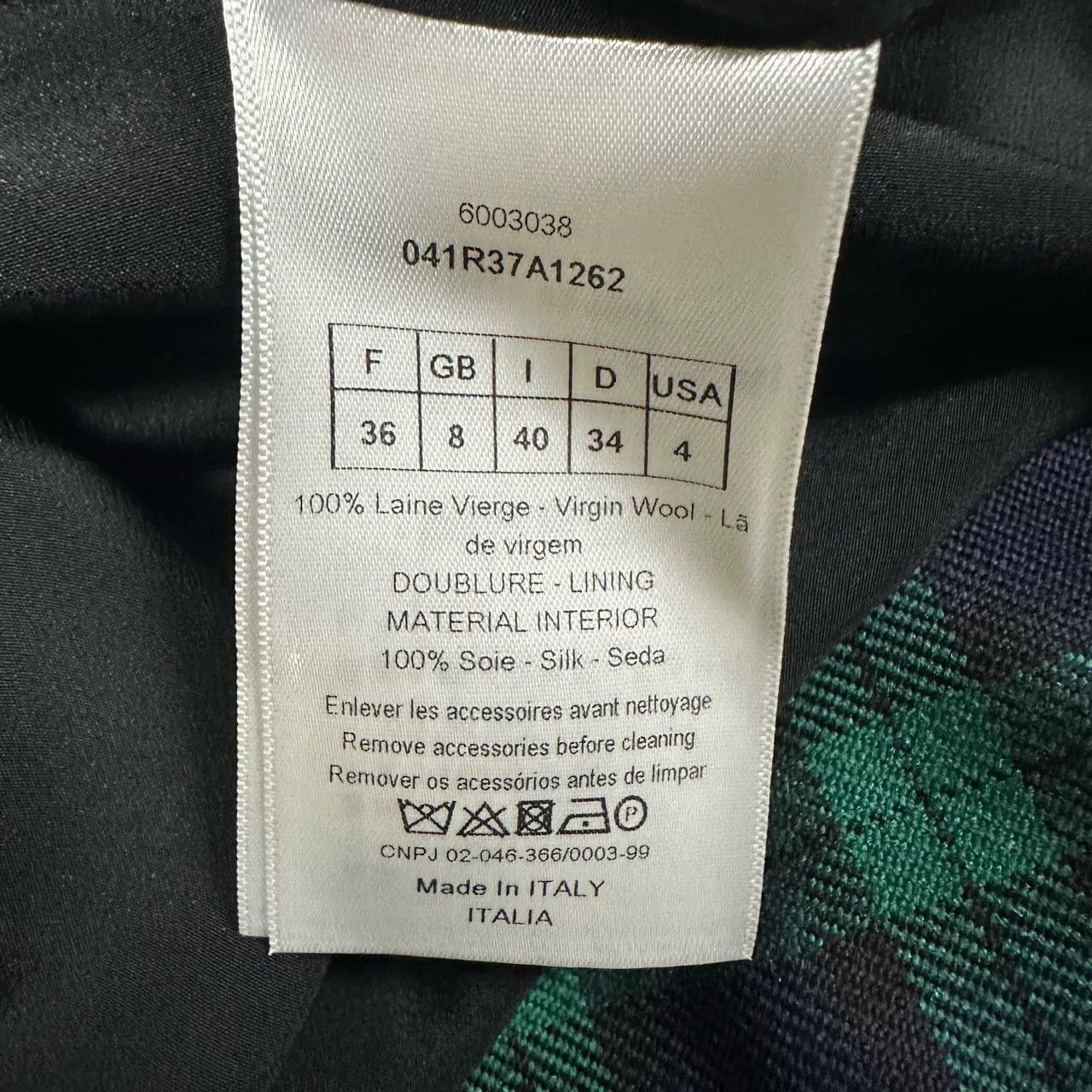 Dior Dior Wool Plaid Collared Dress Size XS / US 0-2 / IT 36-38 - 5 Thumbnail