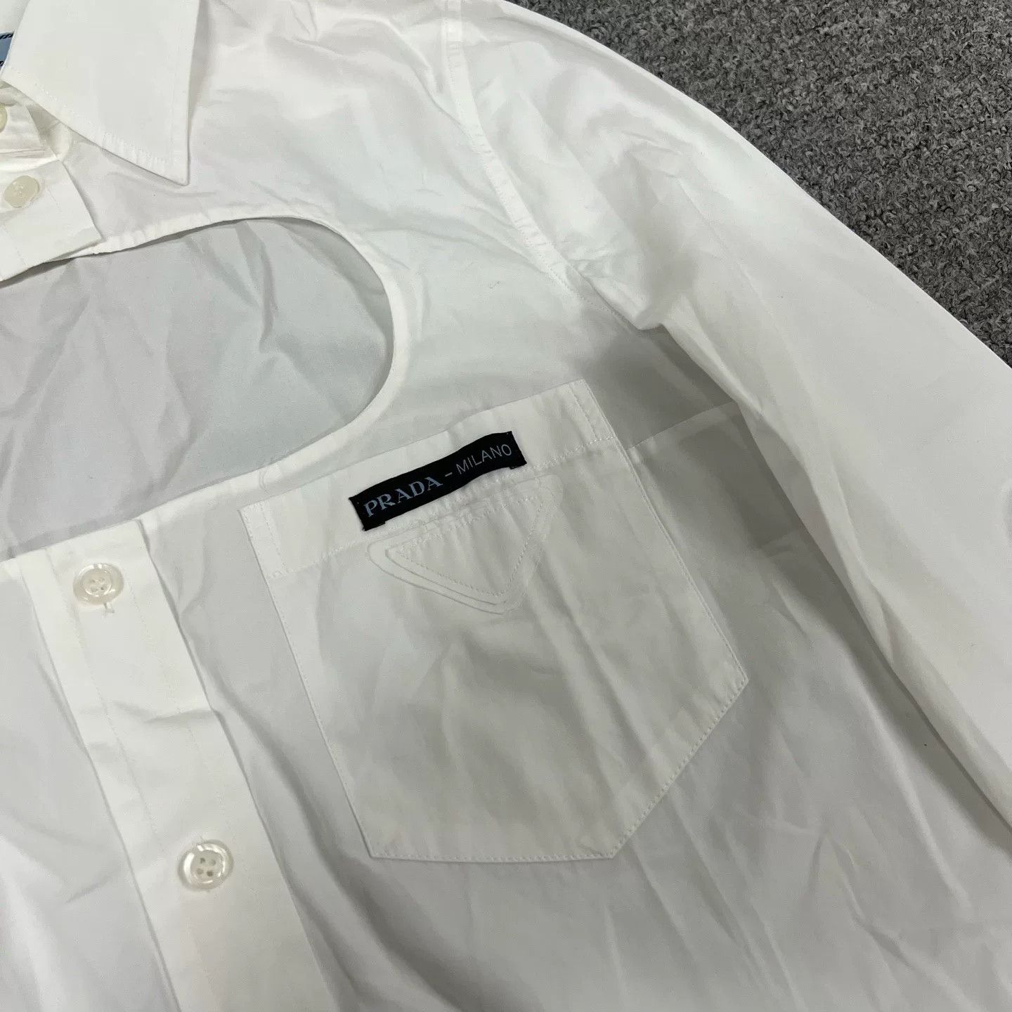Prada Prada Runway Chest Cutout Shirt Size S / US 4 / IT 40 - 4 Thumbnail