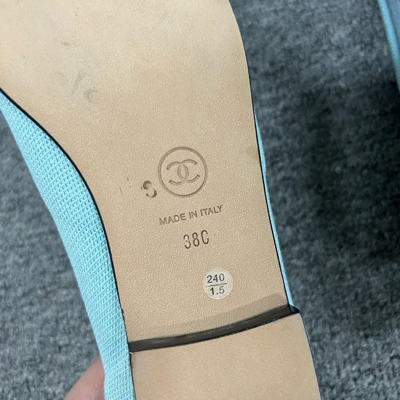Chanel Chanel Two-Tone Blue Black Knit Ballet Flats Size US 7 / IT 37 - 7 Thumbnail
