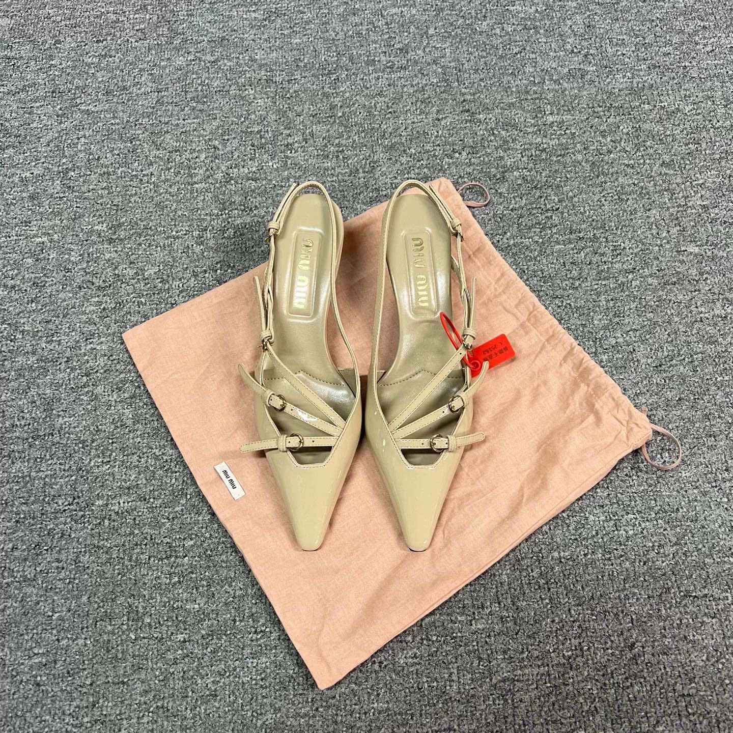 Miu Miu Miu Miu 23SS Pointed Toe Kitten Heels Size US 4.5 / IT 34.5 - 4 Thumbnail