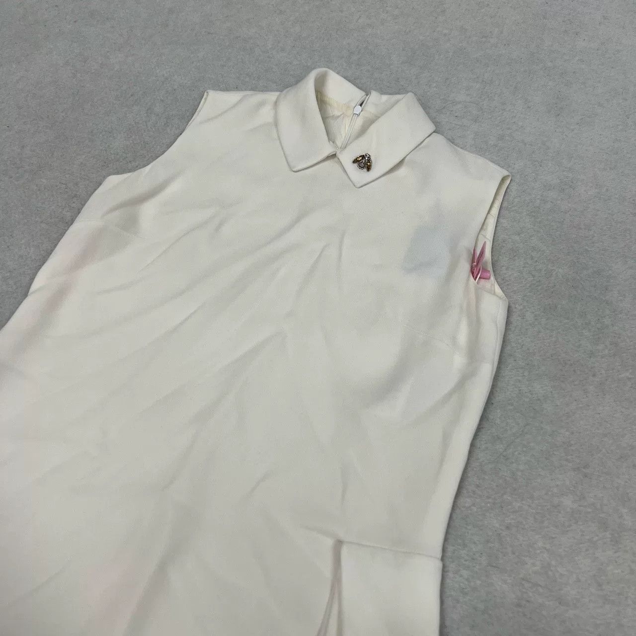 Dior Dior Silk Wool White Sleeveless Dress 36 Size ONE SIZE - 2 Thumbnail