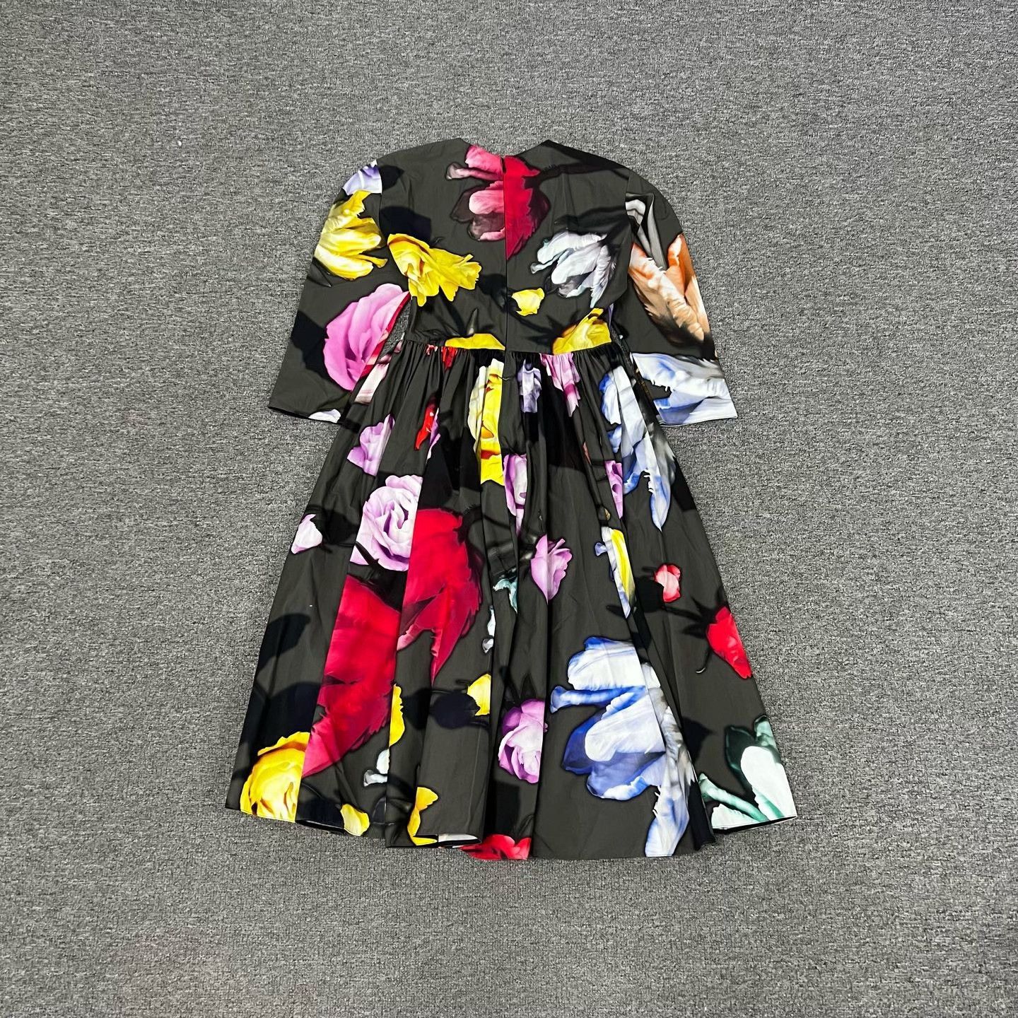 Prada Prada Runway Floral Long-Sleeve Dress Size XS / US 0-2 / IT 36-38 - 2 Thumbnail