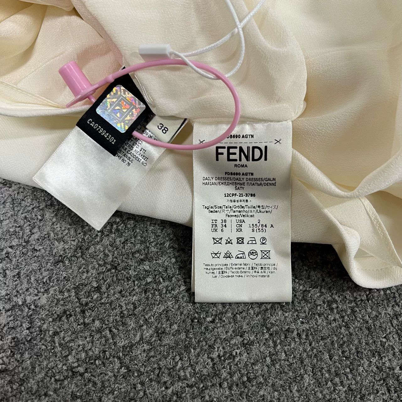 Fendi Fendi Runway Silk Dress with Ribbon, Size 38 Size S / US 4 / IT 40 - 8 Thumbnail