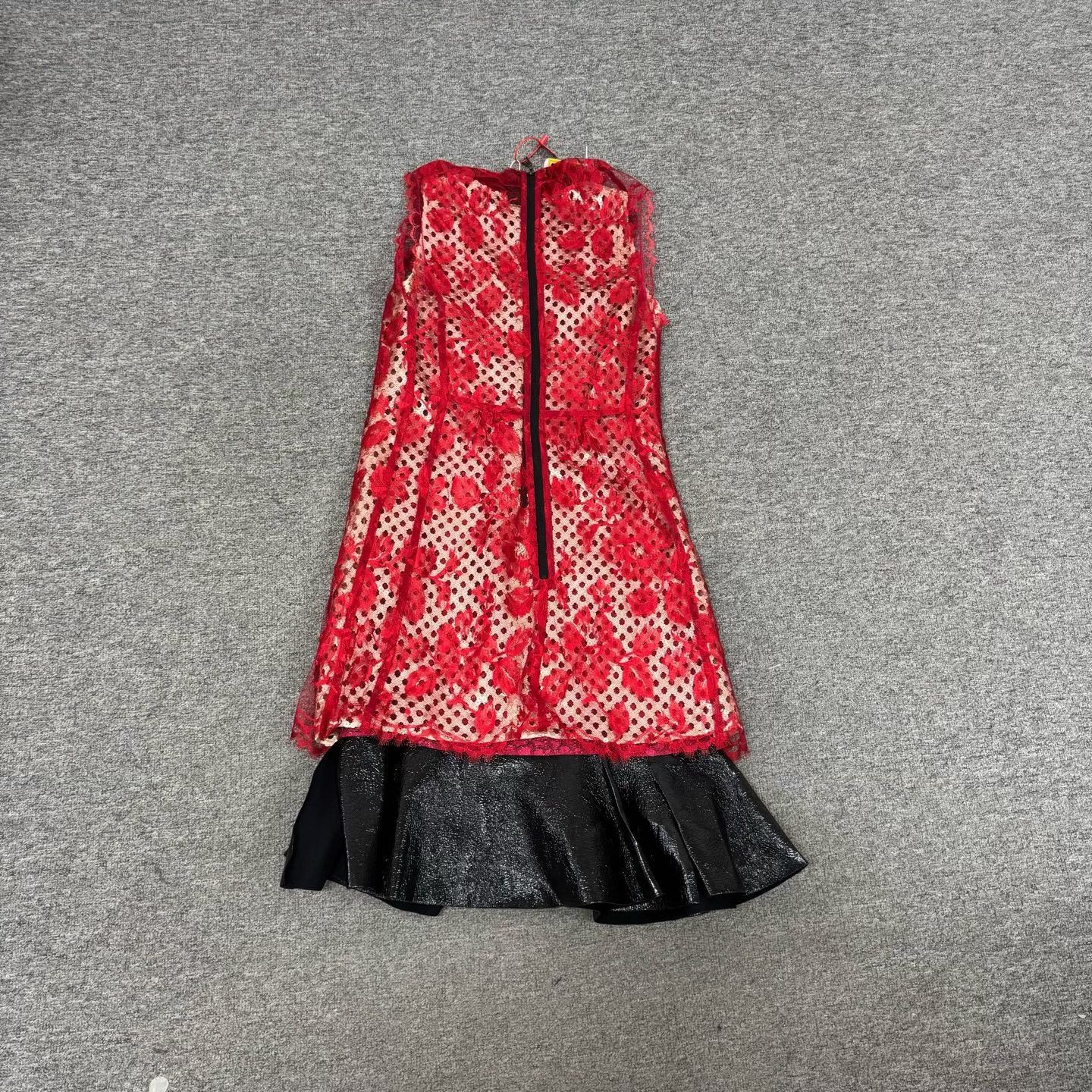 lace up high low maxi dress Navy Floral High Low Dress with Lace Up Back main image 1
