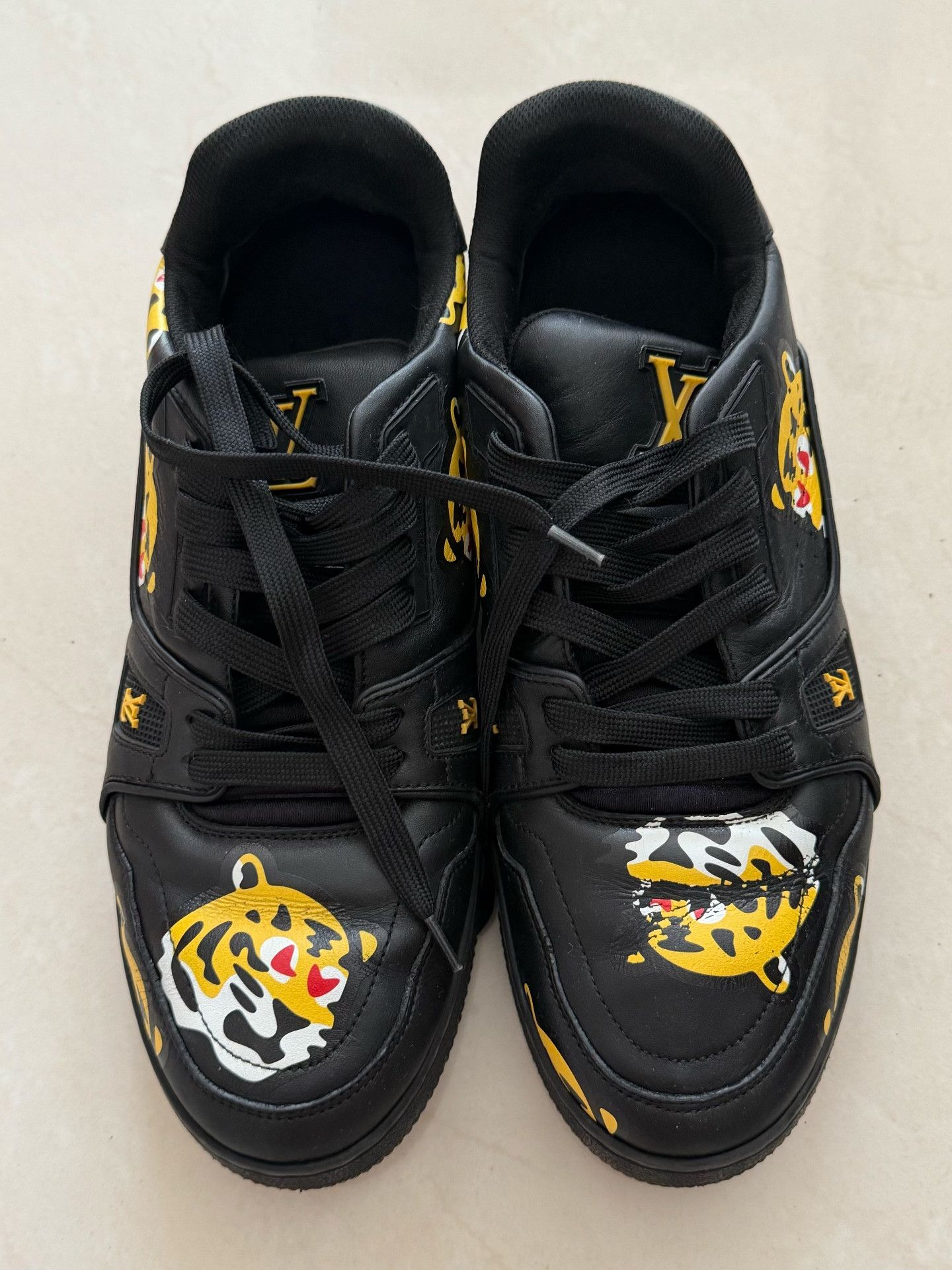 Louis Vuitton LV Trainer Nigo Collaboration Black Sneakers Size US 7 / EU 40 - 2 Thumbnail