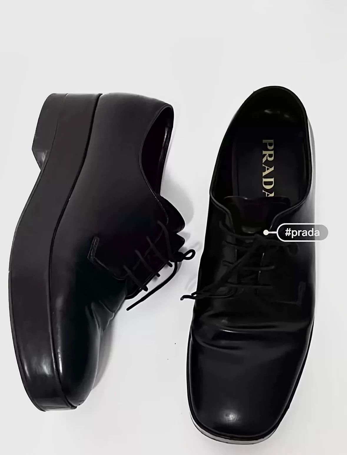 Prada Prada Square-Toe Derby Shoes Size US 8 / EU 41 - 2 Thumbnail