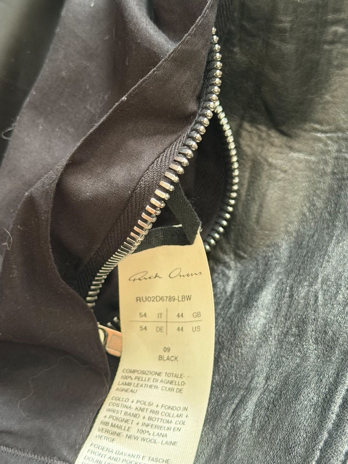 Rick Owens Rick Owens RO Leather MA1 Jacket Size US L / EU 52-54 / 3 - 4 Thumbnail