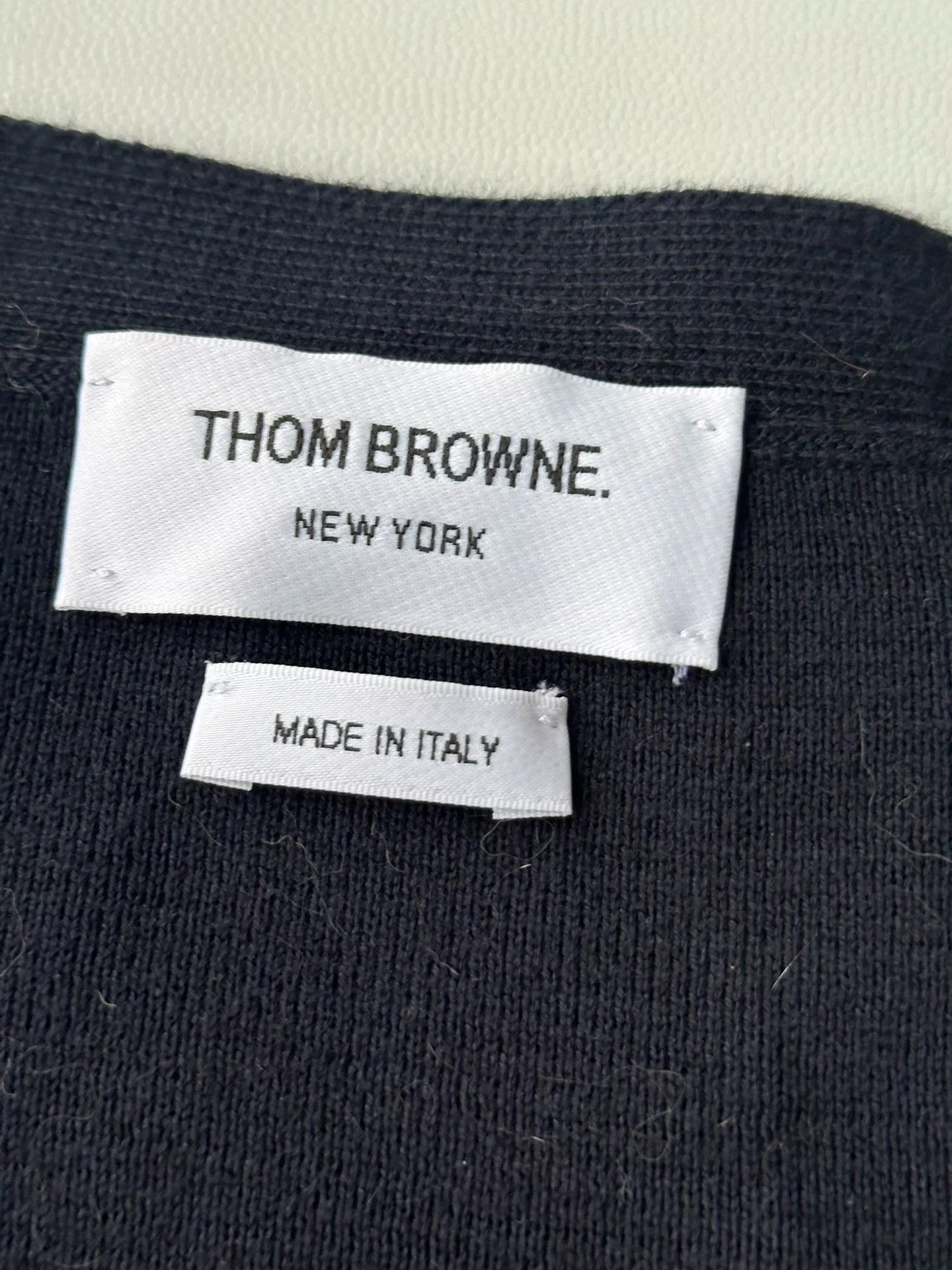 Thom Browne Thom Browne White Blue Panel Cardigan Size US XL / EU 56 / 4 - 2 Thumbnail
