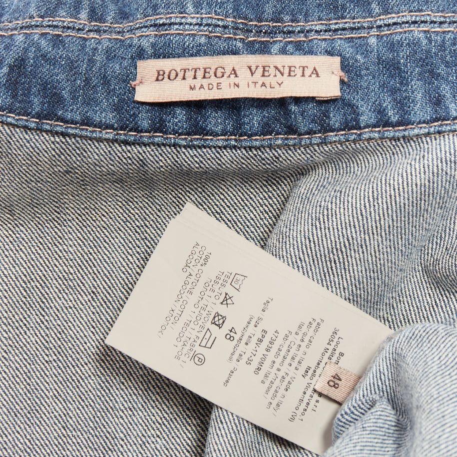 Bottega Veneta BOTTEGA VENETA blue washed denim patch pocket discreet logo chore jacket IT48 M Size US M / EU 48-50 / 2 - 9 Thumbnail