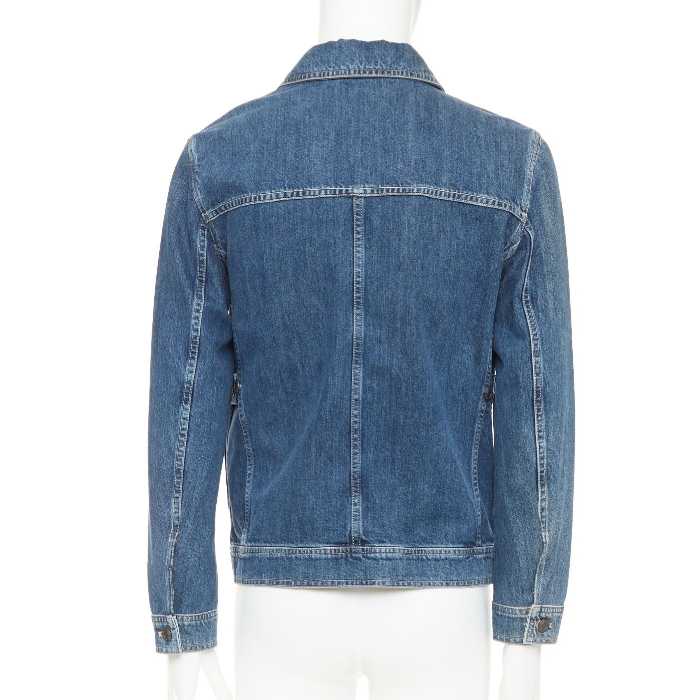 Bottega Veneta BOTTEGA VENETA blue washed denim patch pocket discreet logo chore jacket IT48 M Size US M / EU 48-50 / 2 - 6 Thumbnail