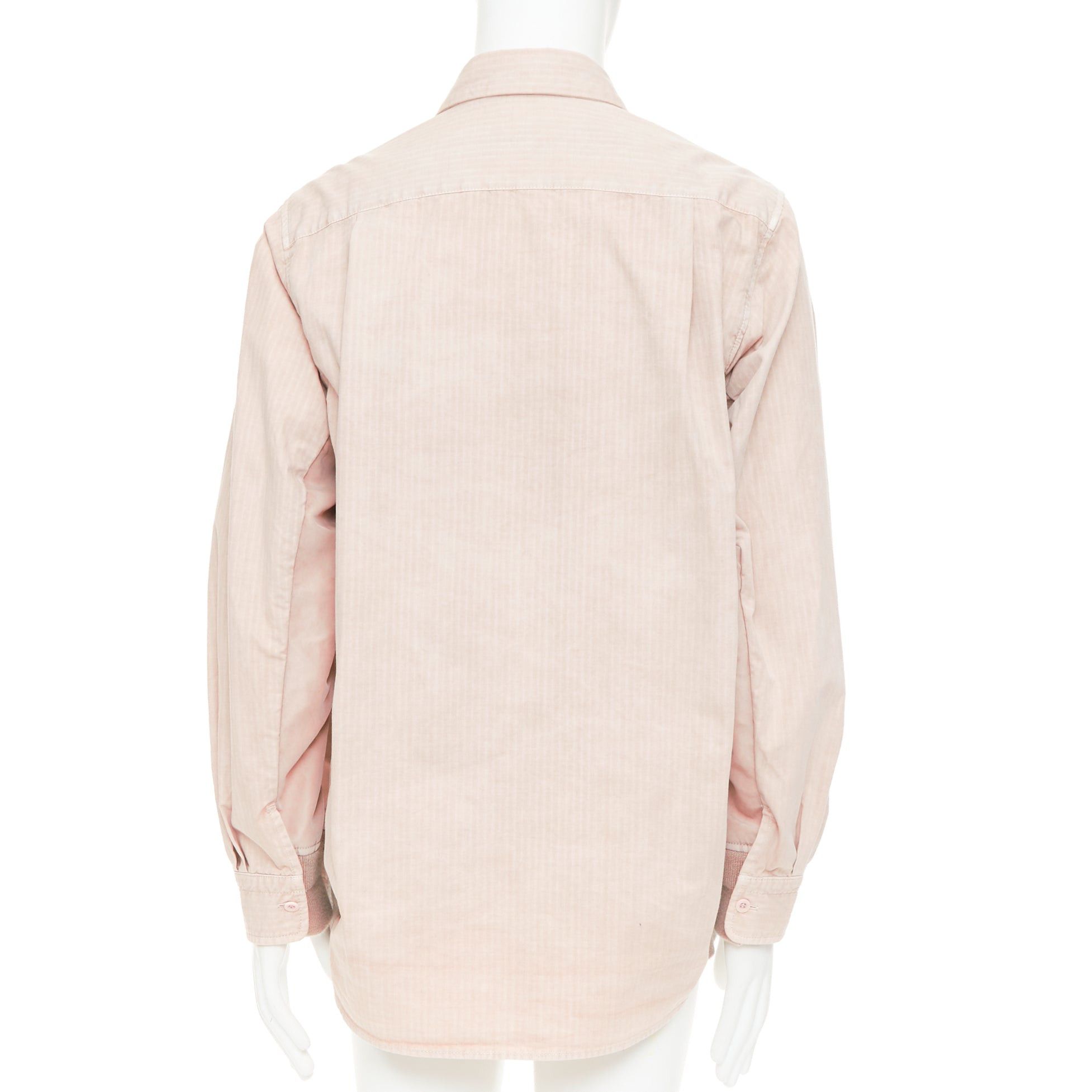 Sacai SACAI 2024 dirty pink garment dye ripstop nylon twill bomber shirt hybrid JP3 L Size US L / EU 52-54 / 3 - 5 Thumbnail