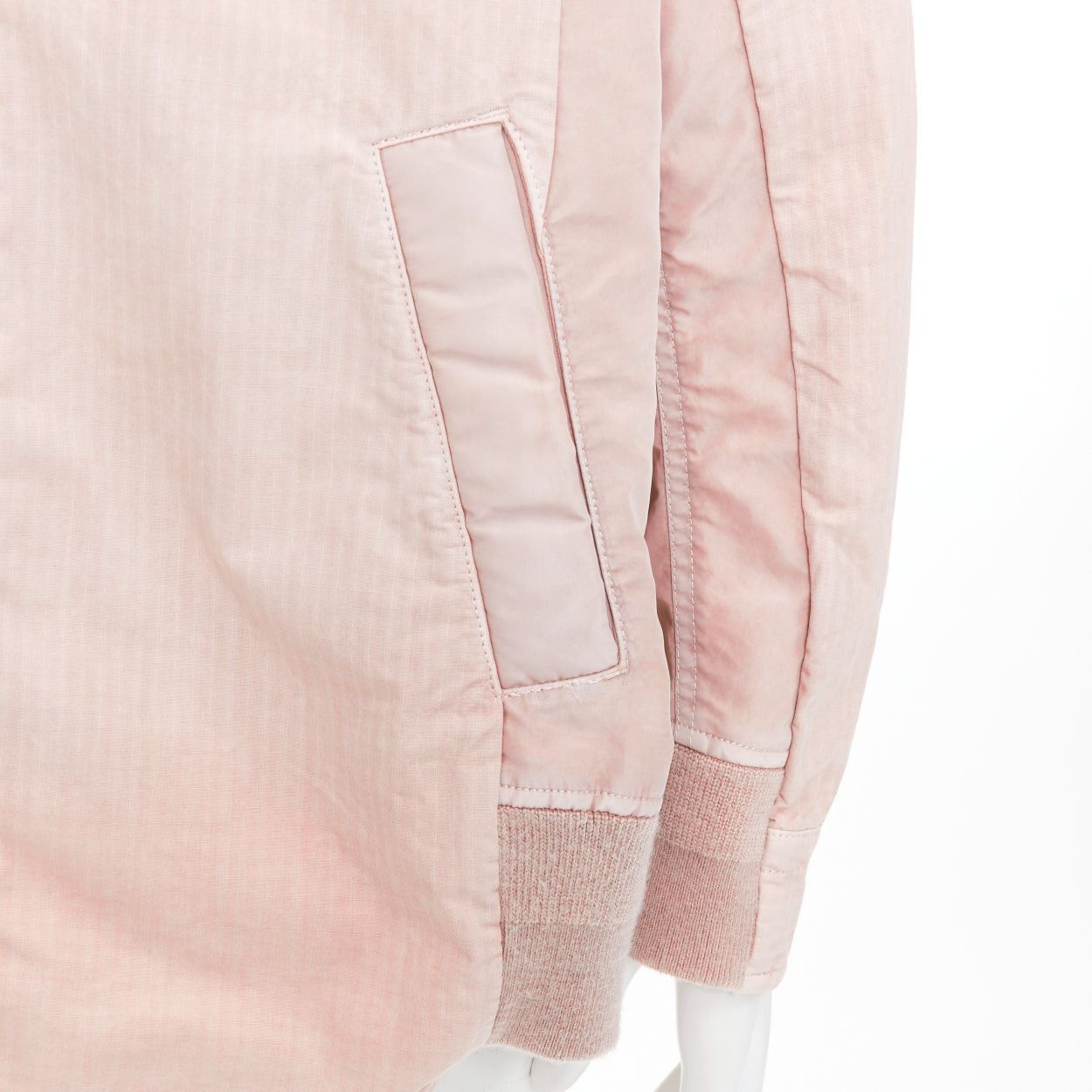 Sacai SACAI 2024 dirty pink garment dye ripstop nylon twill bomber shirt hybrid JP3 L Size US L / EU 52-54 / 3 - 2 Thumbnail