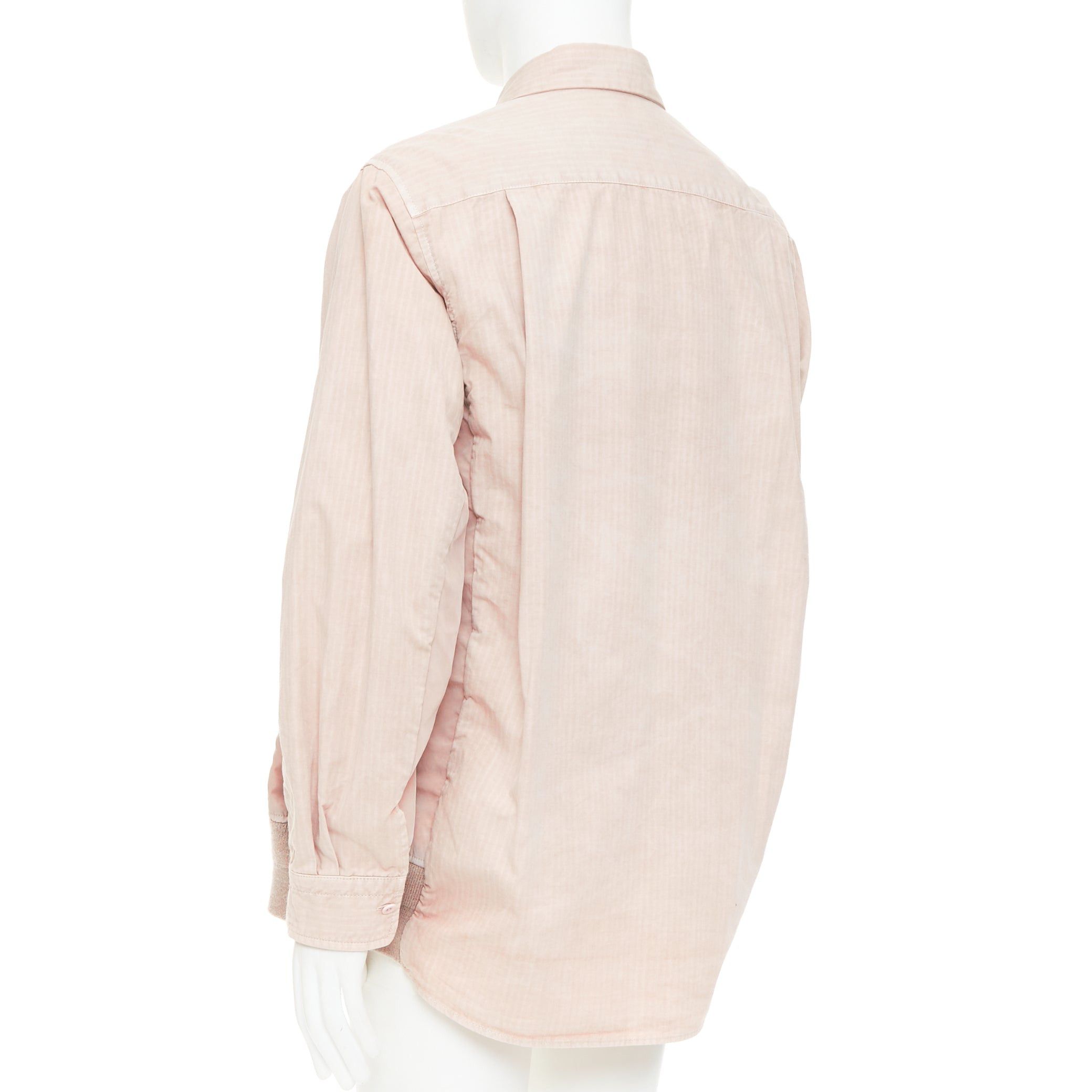 Sacai SACAI 2024 dirty pink garment dye ripstop nylon twill bomber shirt hybrid JP3 L Size US L / EU 52-54 / 3 - 6 Thumbnail