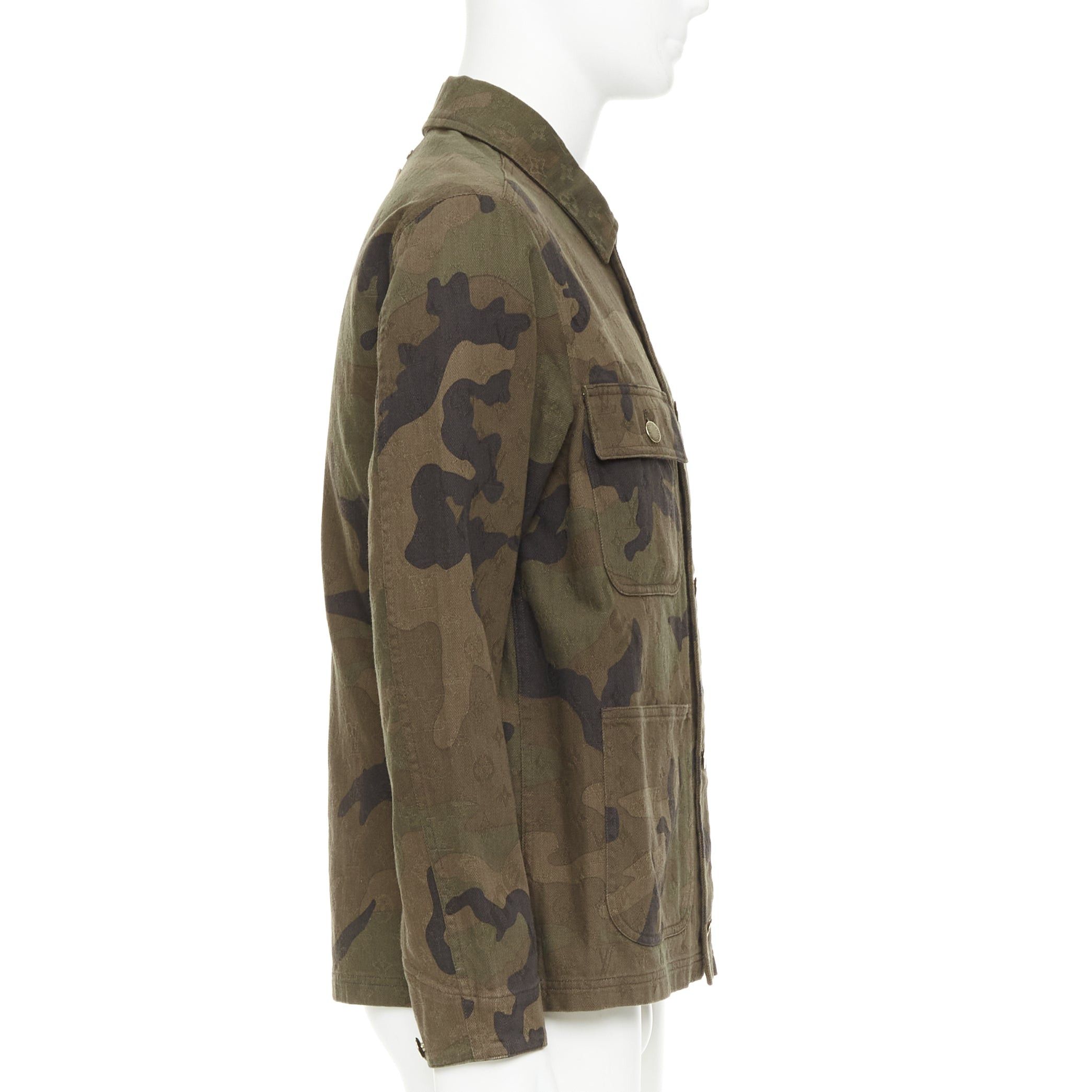 Louis Vuitton rare LOUIS VUITTON SUPREME 2017 green monogram camo jacquard chore jacket FR44 XS Size US XS / EU 42 / 0 - 5 Thumbnail
