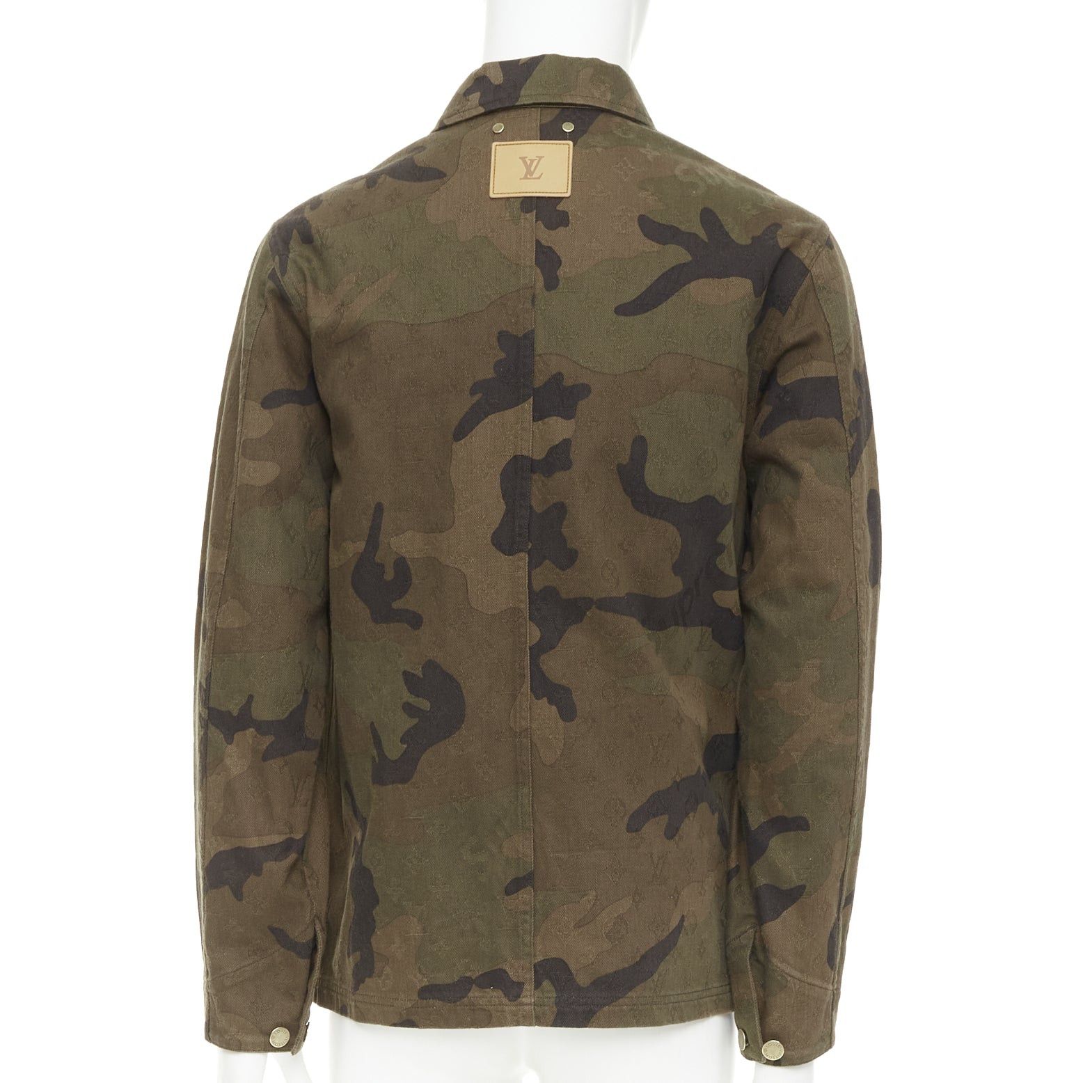 Louis Vuitton rare LOUIS VUITTON SUPREME 2017 green monogram camo jacquard chore jacket FR44 XS Size US XS / EU 42 / 0 - 6 Thumbnail