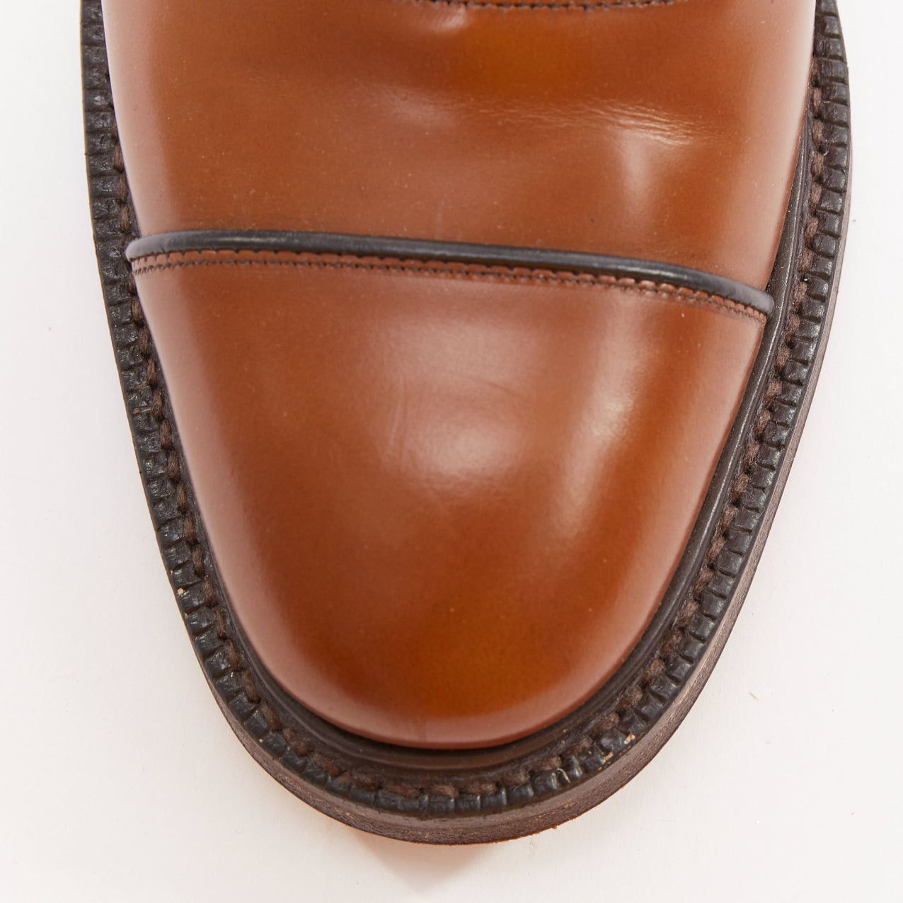 Church's CHURCH'S Lancaster sandalwood tan brown polished binder leather welted oxford loafer shoes UK5 EU39 Size US 6 / EU 39 - 6 Thumbnail