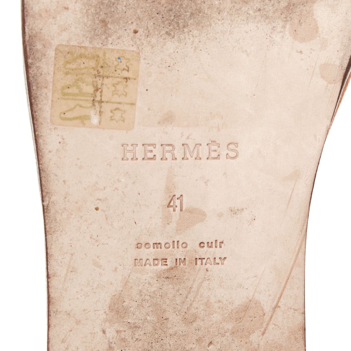 Hermes HERMES Izmir brown suede goatskin leather H cut out flat sandals EU41 Size US 8 / EU 41 - 10 Thumbnail