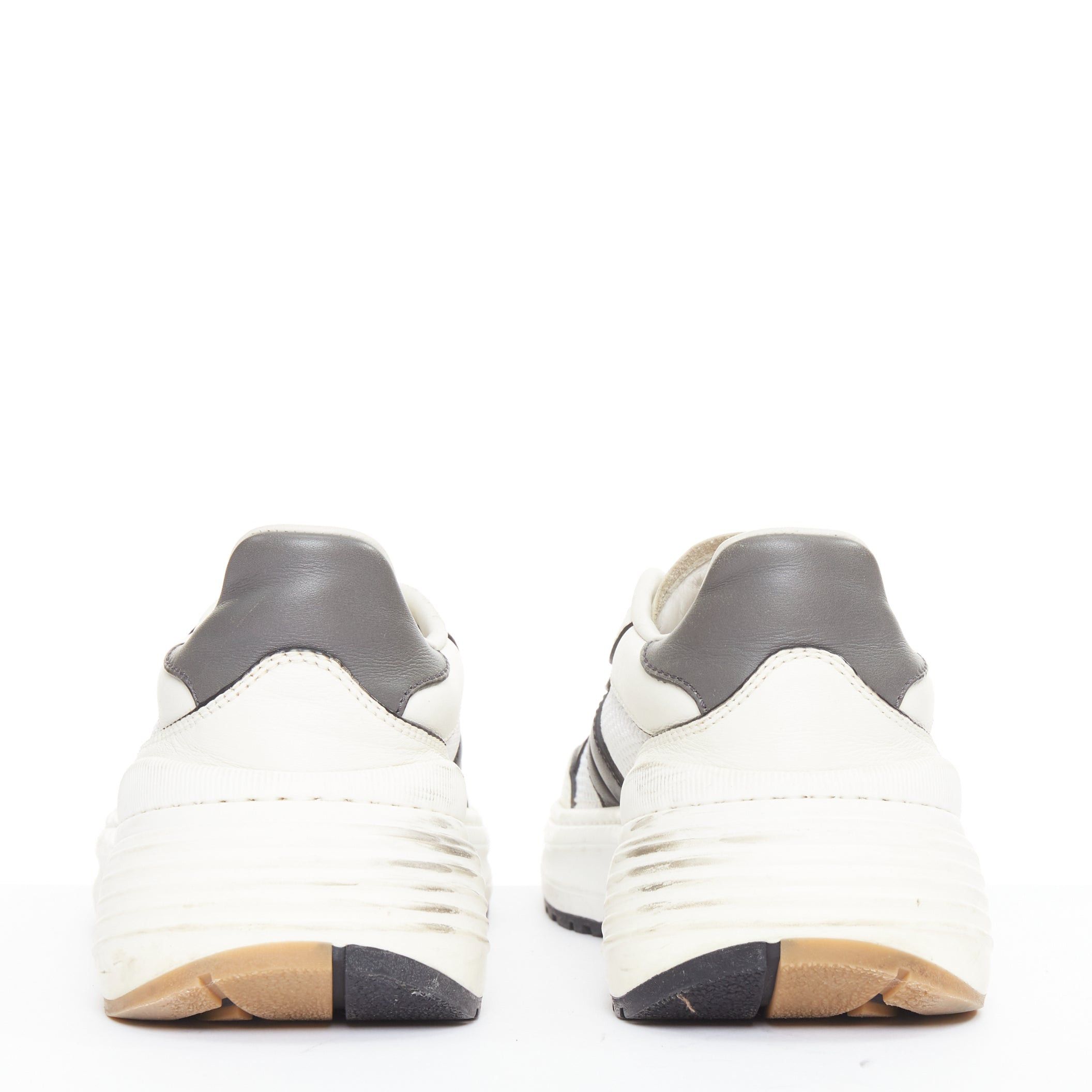 Bottega Veneta BOTTEGA VENETA 2020 Speedster white black mesh calfskin chunky sneakers EU42 Size US 9 / EU 42 - 5 Thumbnail