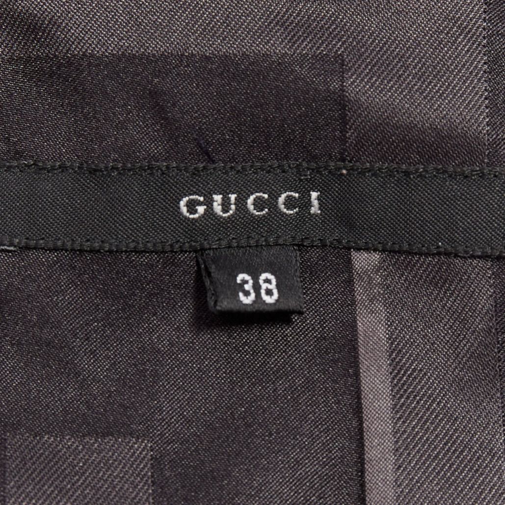 Gucci GUCCI SS1998 Tom Ford Vintage black grey geometric Square G woven jacquard shirt IT38 XS Size XS / US 0-2 / IT 36-38 - 8 Thumbnail