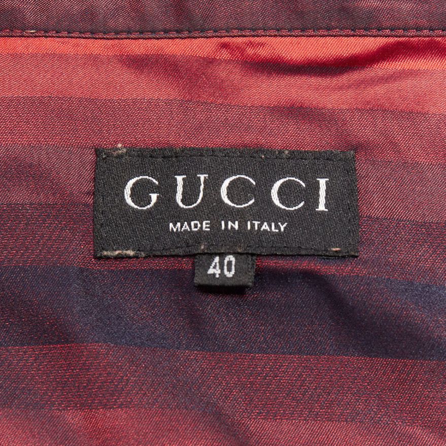 Gucci GUCCI 1997 Tom Ford Vintage orange black gradient striped shirt IT40 S Size S / US 4 / IT 40 - 8 Thumbnail