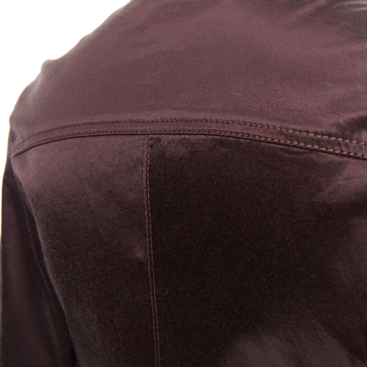 Fendi FENDI JEANS Vintage chocolate brown satin FF logo buttons fitted dress shirt Size XS / US 0-2 / IT 36-38 - 8 Thumbnail
