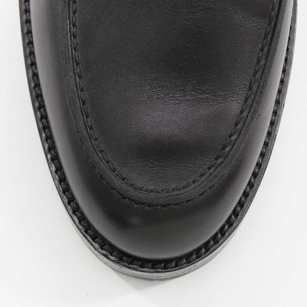 Hermes HERMES 2023 Hot Loafer black calfskin leather palladium Kelly buckle chunky shoes EU38.5 Size US 8.5 / IT 38.5 - 7 Thumbnail