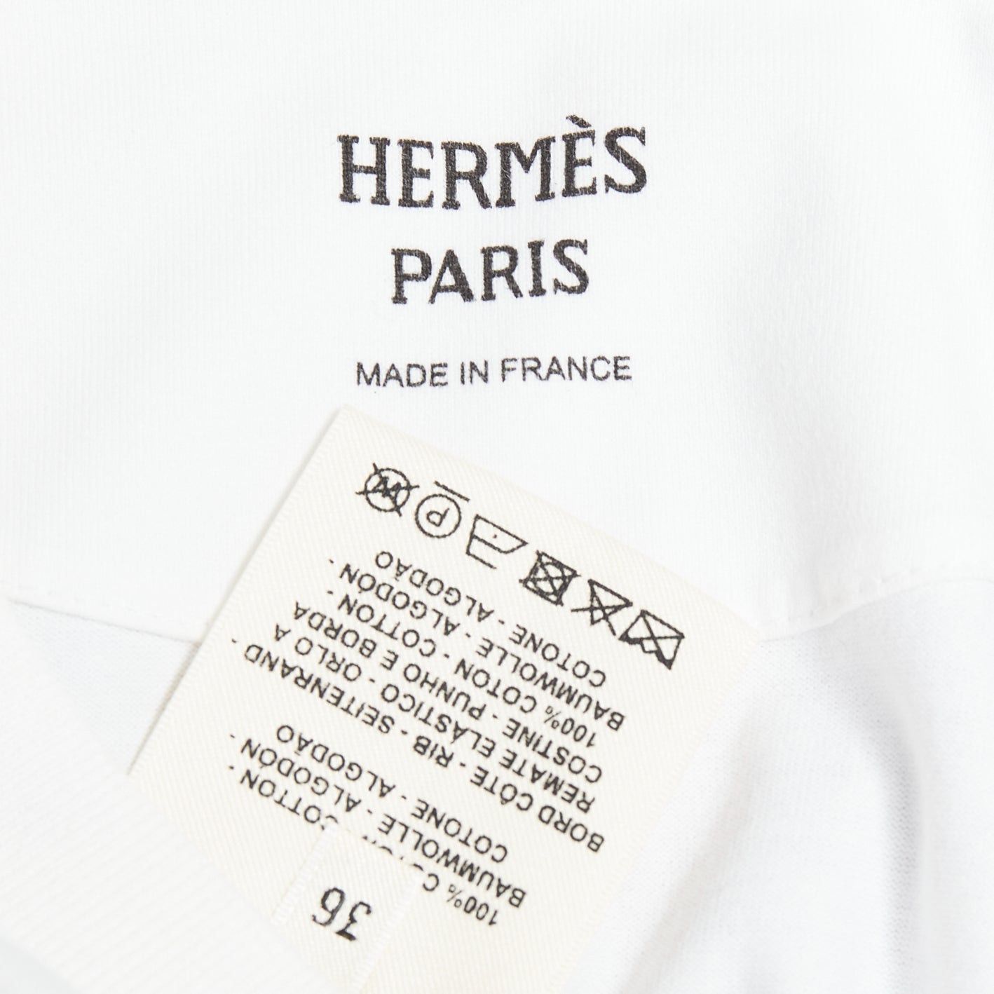 Hermes HERMES Mors et Gourmettes Equstrian bit silk applique white cotton tshirt dress FR36 S Size S / US 4 / IT 40 - 8 Thumbnail