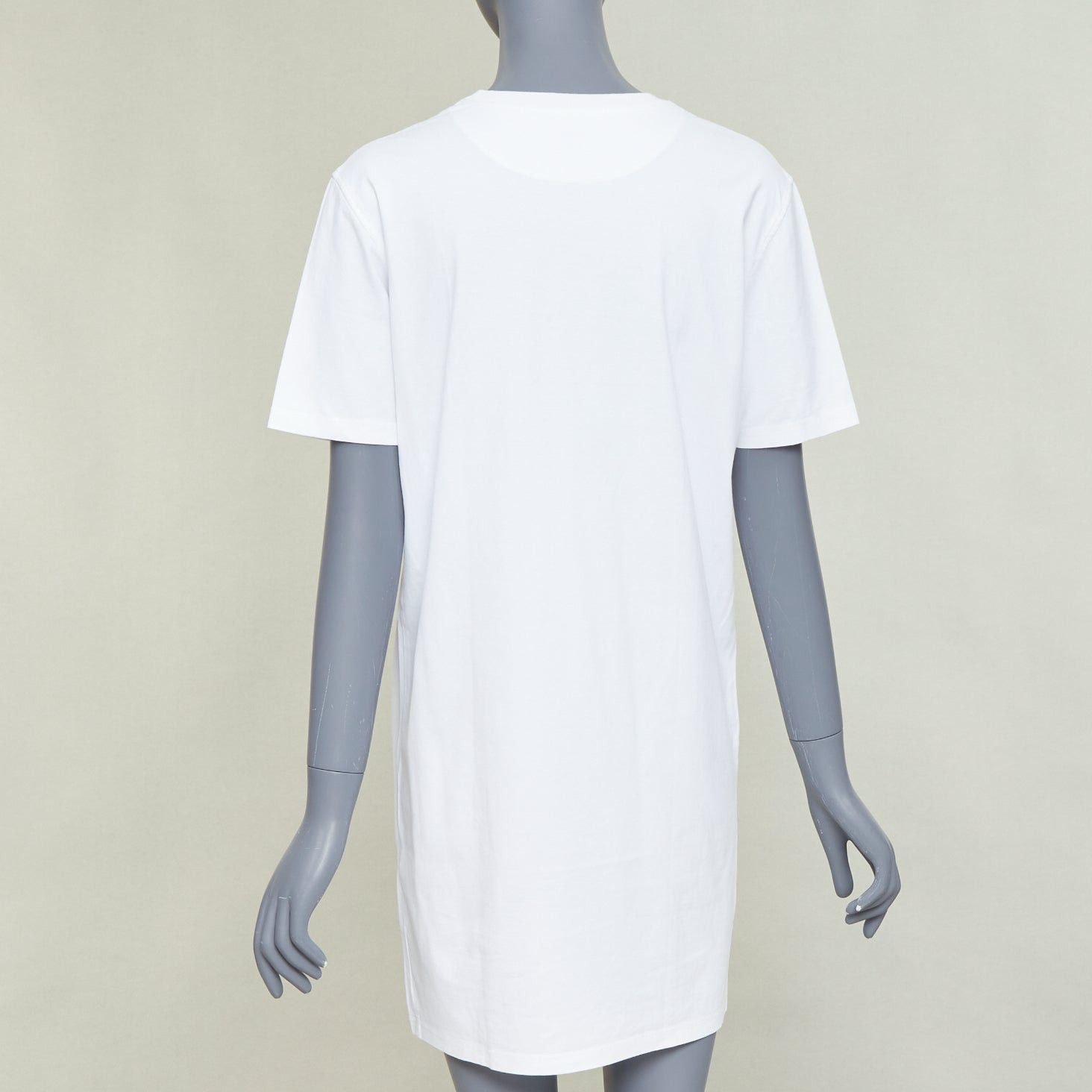 Hermes HERMES Mors et Gourmettes Equstrian bit silk applique white cotton tshirt dress FR36 S Size S / US 4 / IT 40 - 5 Thumbnail
