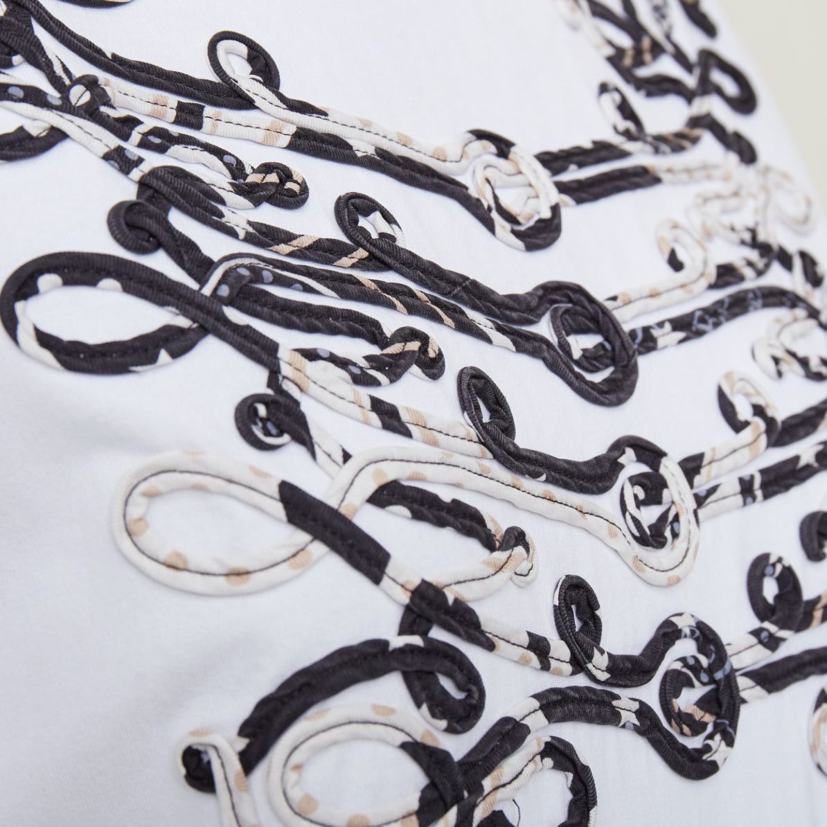 Hermes HERMES Mors et Gourmettes Equstrian bit silk applique white cotton tshirt dress FR36 S Size S / US 4 / IT 40 - 7 Thumbnail