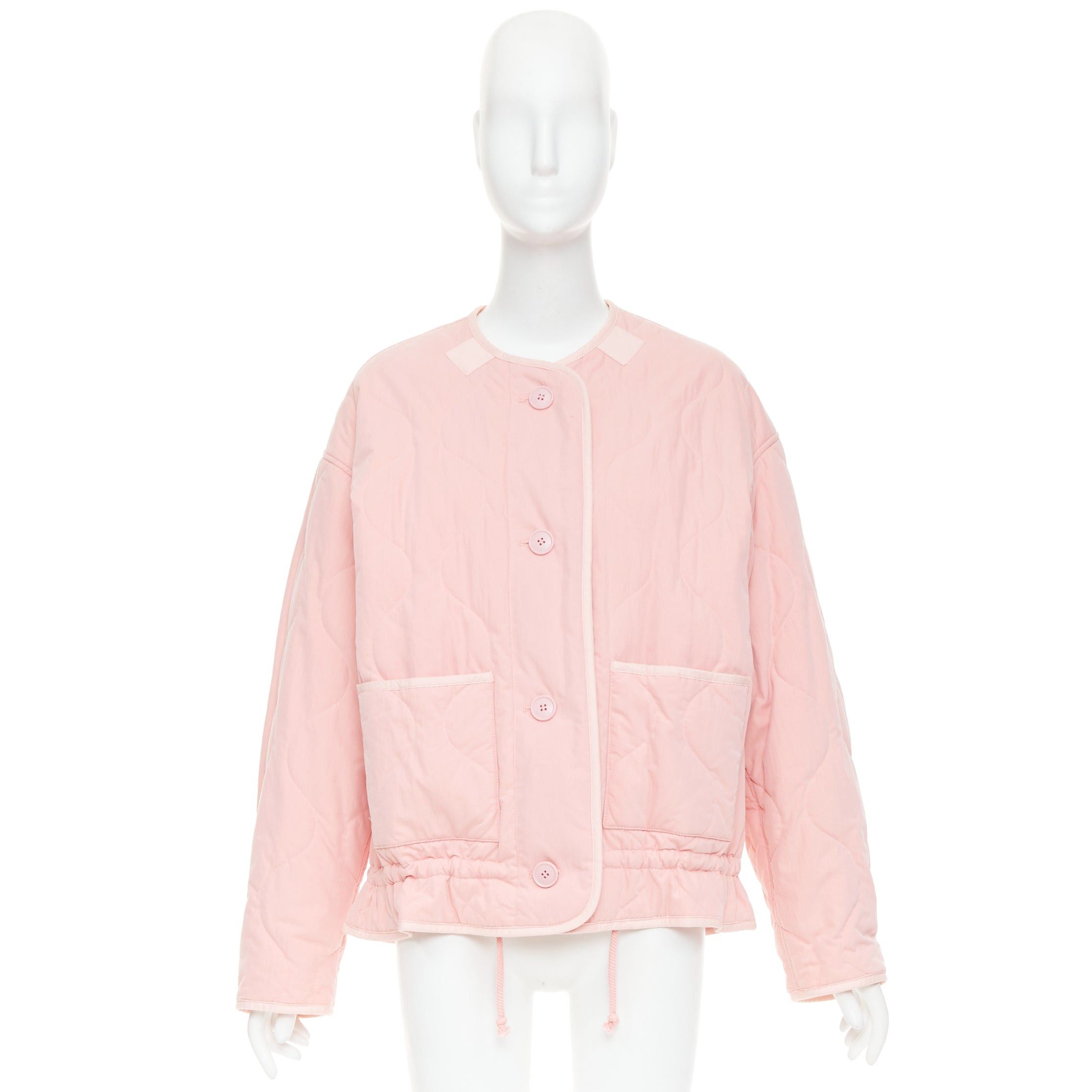 Isabel Marant ISABEL MARANT Etoile Gretel light pink recycled cotton peplum padded coat FR36 S Size S / US 4 / IT 40 - 11 Thumbnail