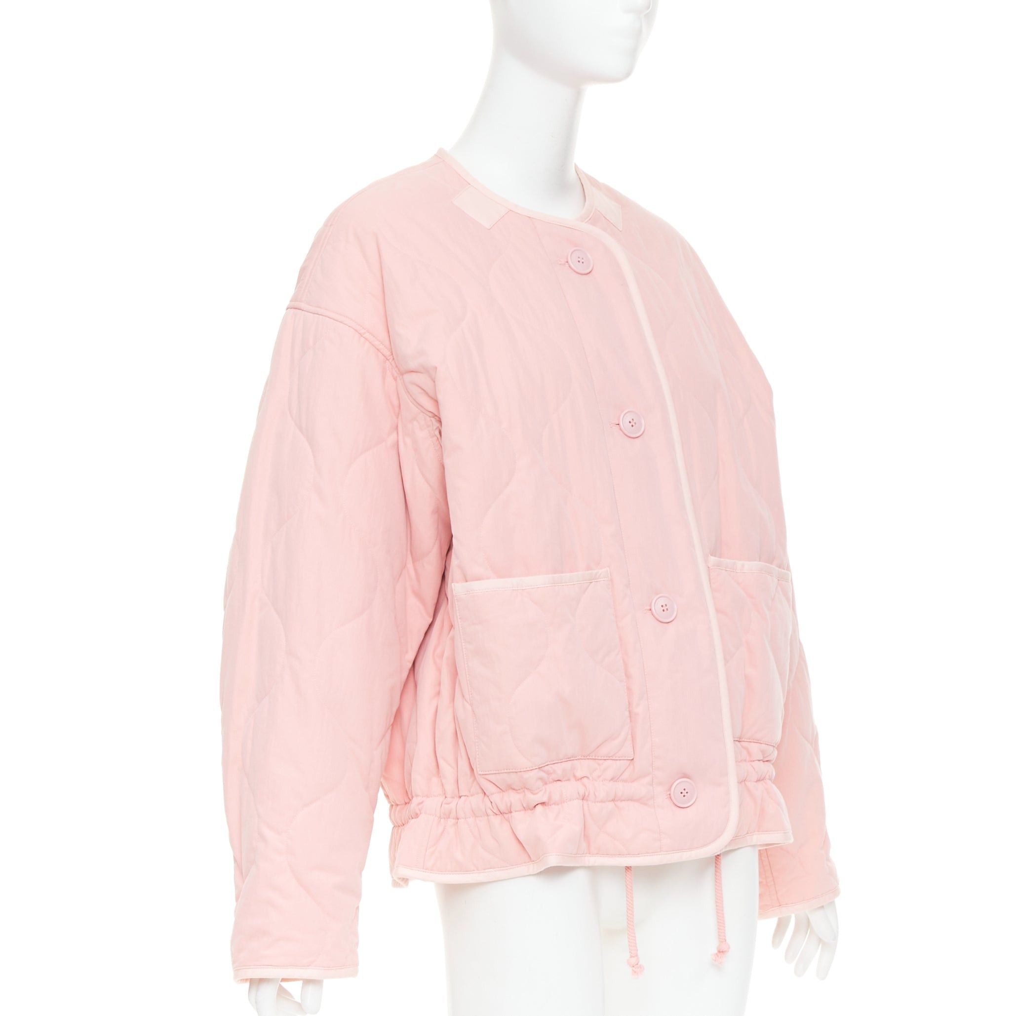 Isabel Marant ISABEL MARANT Etoile Gretel light pink recycled cotton peplum padded coat FR36 S Size S / US 4 / IT 40 - 4 Thumbnail