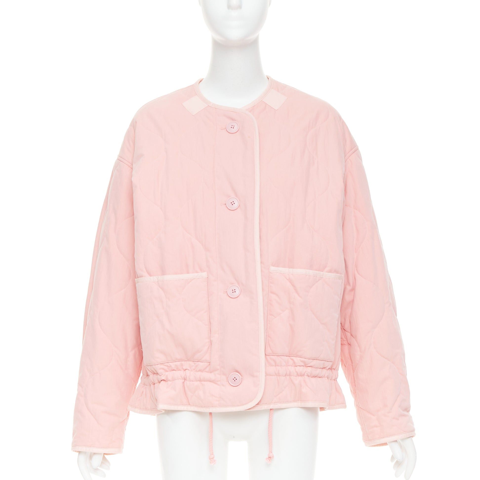 Isabel Marant ISABEL MARANT Etoile Gretel light pink recycled cotton peplum padded coat FR36 S Size S / US 4 / IT 40 - 3 Thumbnail