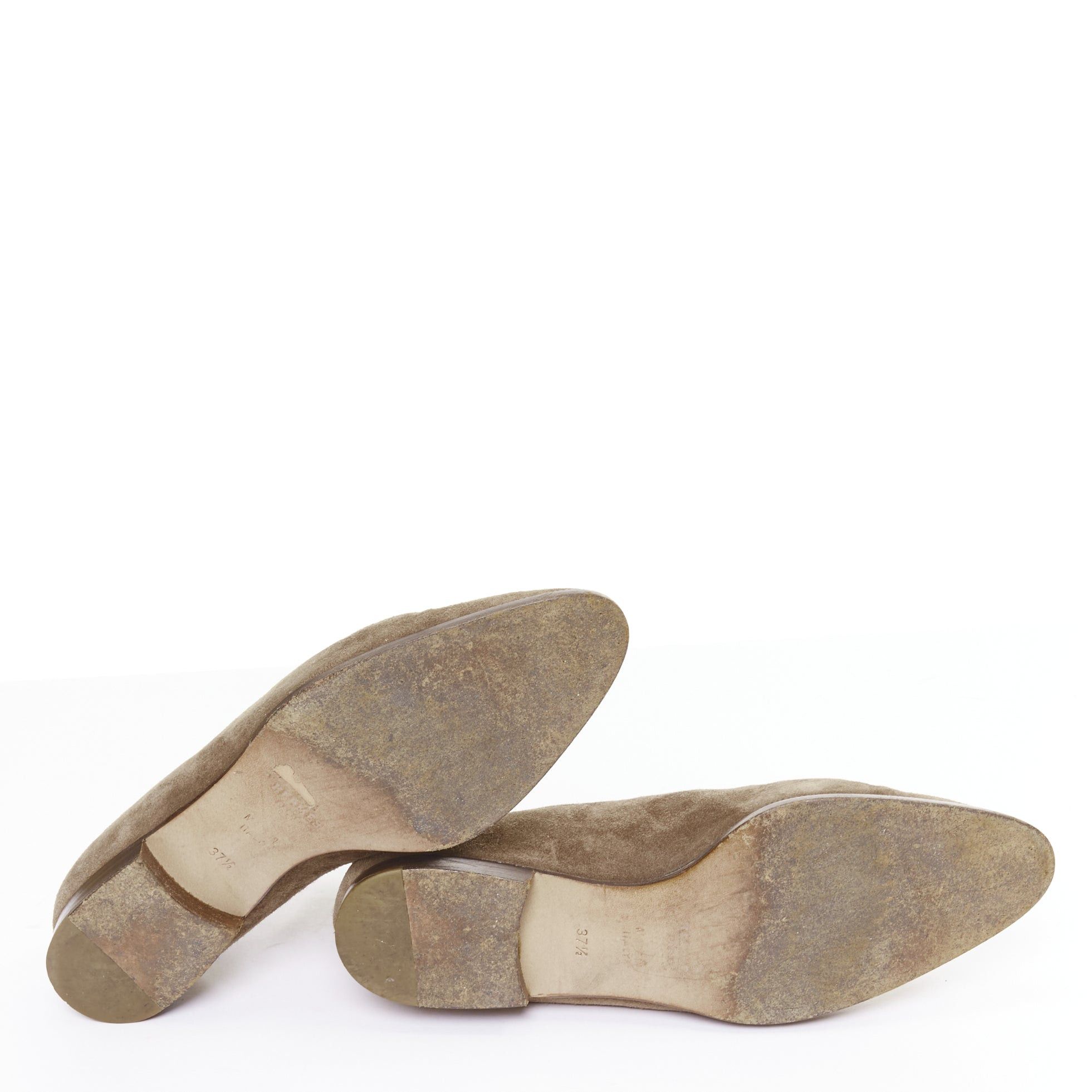 Hermes HERMES brown suede gold Kelly toggle hardware point toe ankle boots EU37.5 Size US 7.5 / IT 37.5 - 11 Thumbnail
