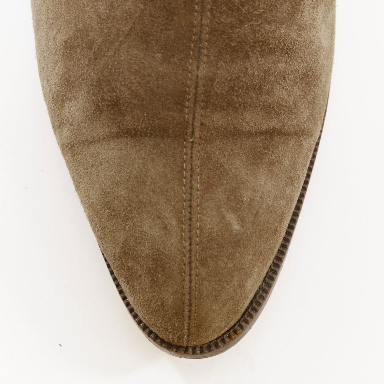 Hermes HERMES brown suede gold Kelly toggle hardware point toe ankle boots EU37.5 Size US 7.5 / IT 37.5 - 6 Thumbnail