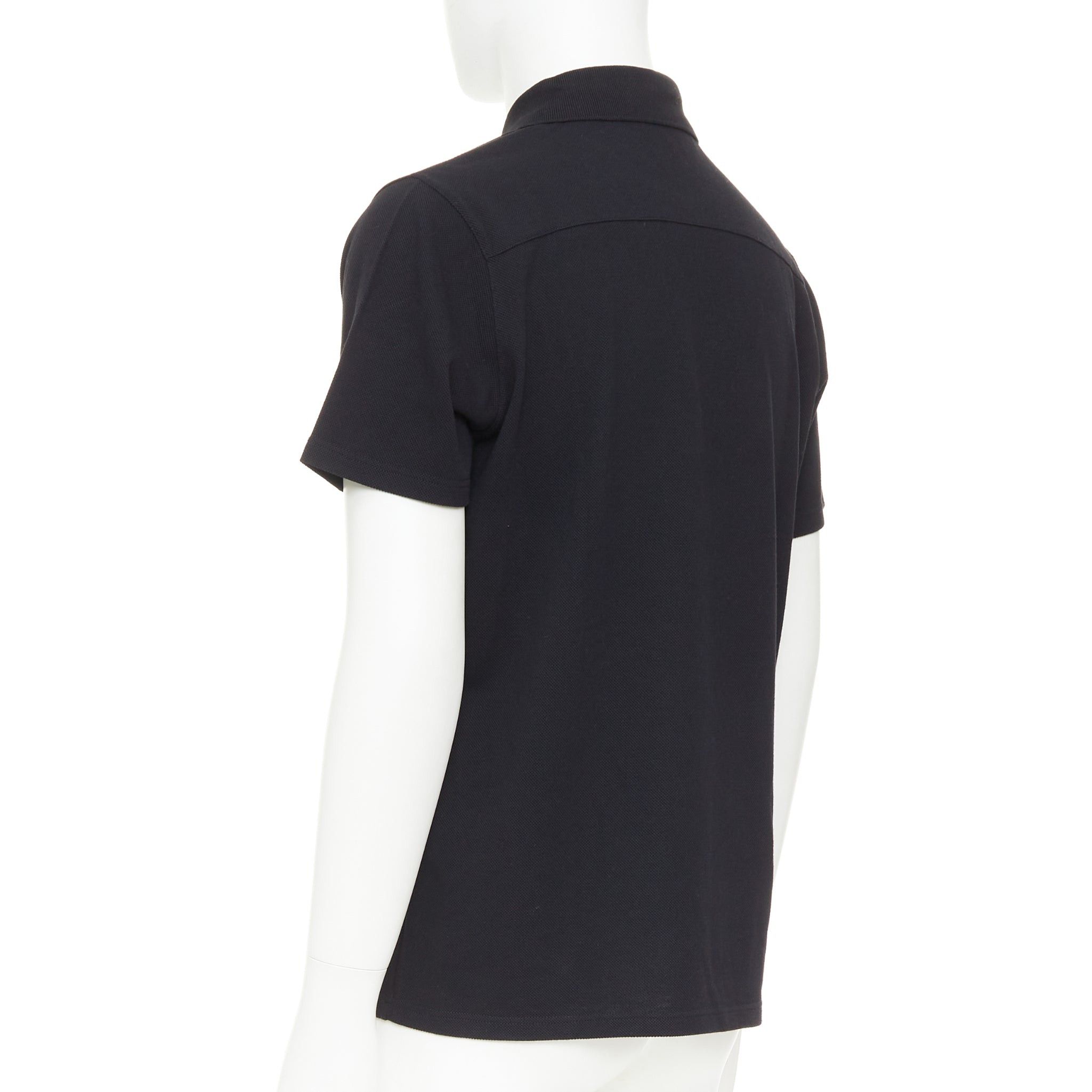 Prada PRADA Linea Rossa black cotton pique red pull half zip polo shirt L Size US L / EU 52-54 / 3 - 6 Thumbnail
