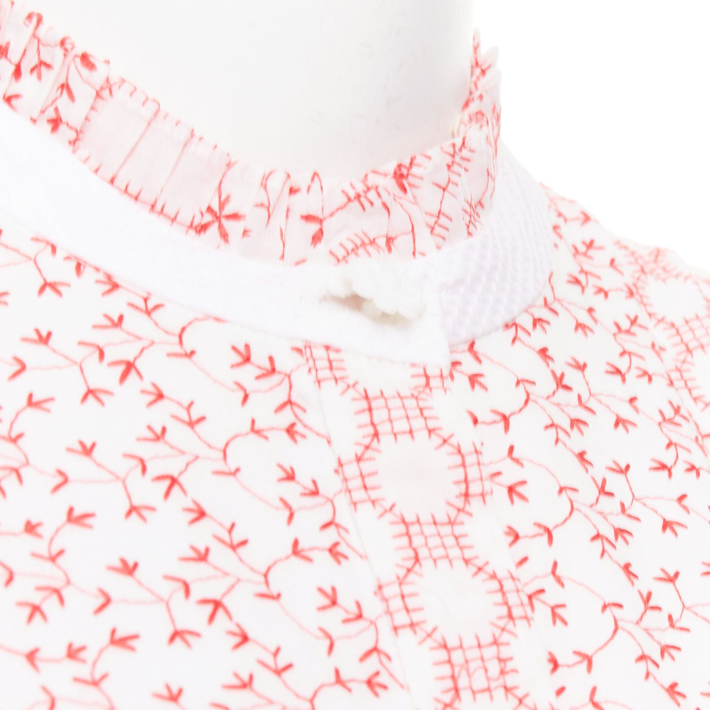 ALEXIS ALEXIS 2020 white pink rustikan floral guipure lace fit flare dress M Size M / US 6-8 / IT 42-44 - 2 Thumbnail