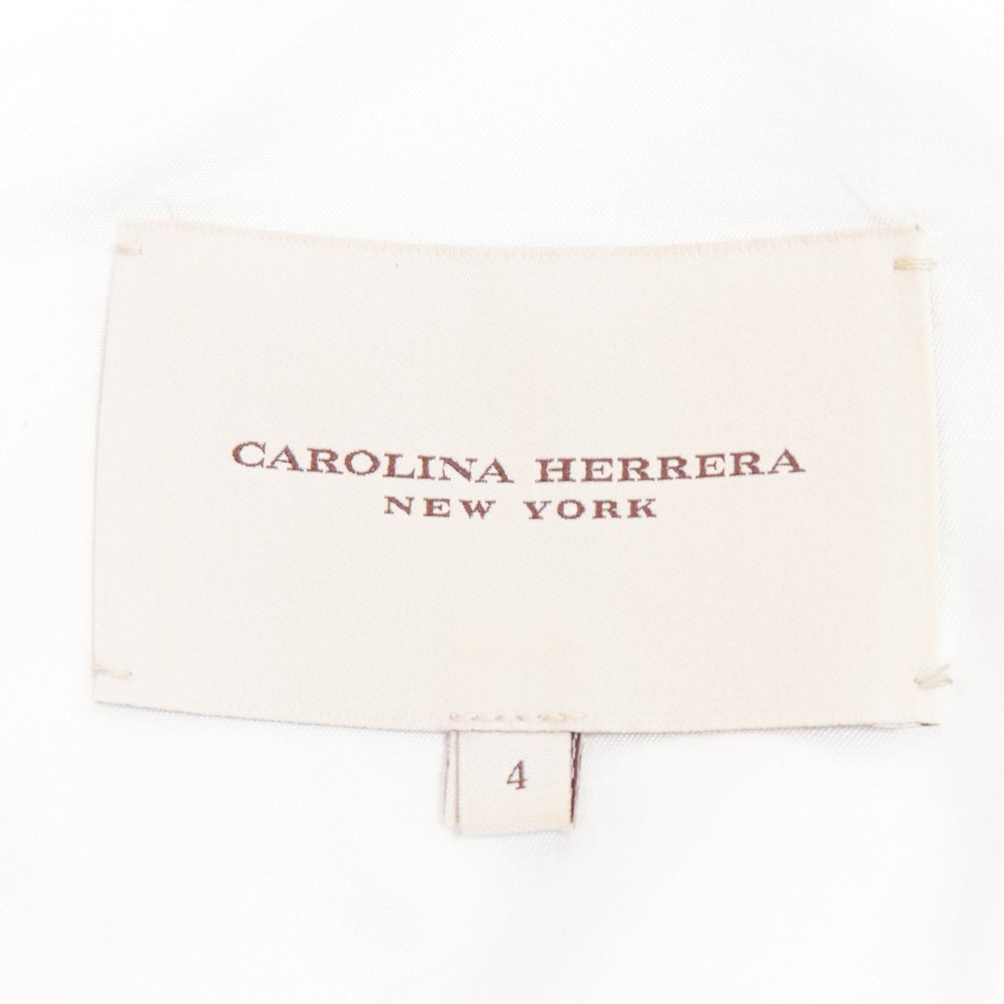 Carolina Herrera CAROLINA HERRERA light blue floral collage print sleeveless faille midi dress US4 S Size S / US 4 / IT 40 - 8 Thumbnail