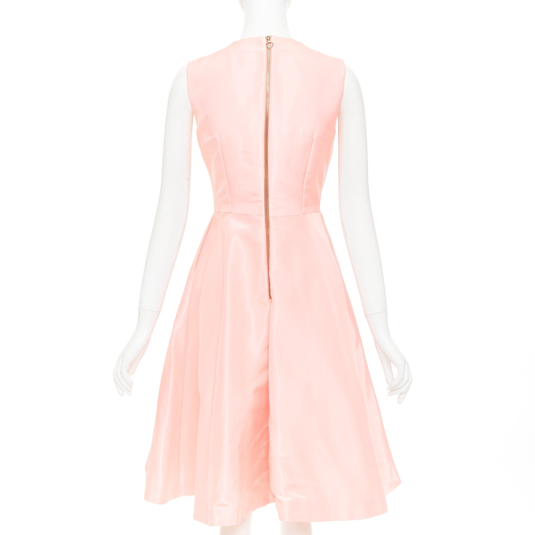 ROKSANDA ROKSANDA ILINCIC 2013 pink silk shantung yellow crystal embellished midi dress UK10 M Size M / US 6-8 / IT 42-44 - 5 Thumbnail