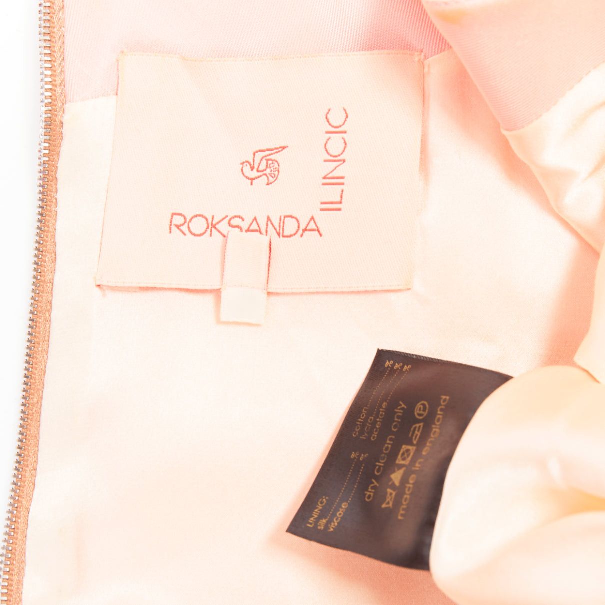 ROKSANDA ROKSANDA ILINCIC 2013 pink silk shantung yellow crystal embellished midi dress UK10 M Size M / US 6-8 / IT 42-44 - 8 Thumbnail