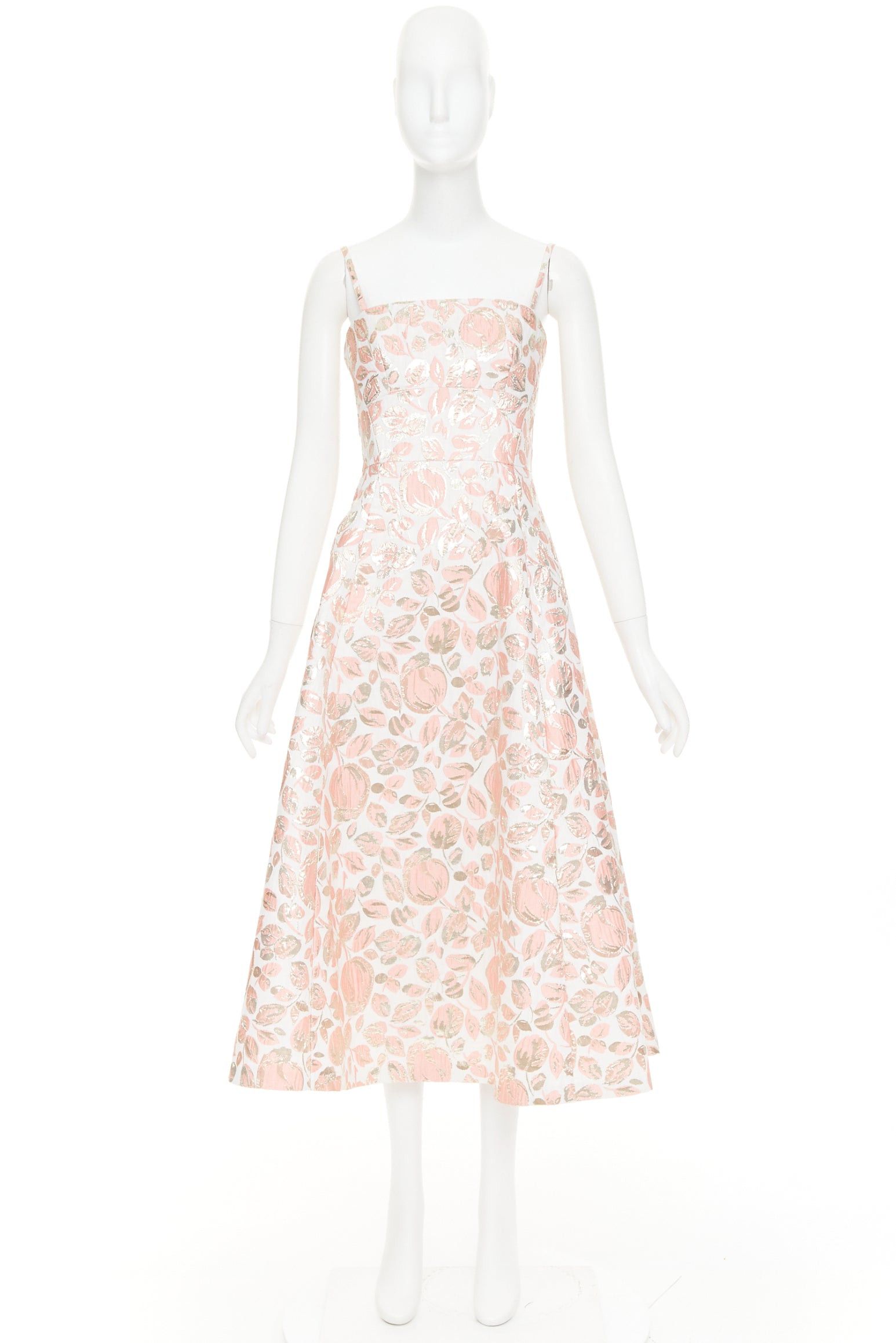 Kate Spade KATE SPADE metallic pink gold Rosebud brocade midi dress US4 M Size S / US 4 / IT 40 - 9 Thumbnail