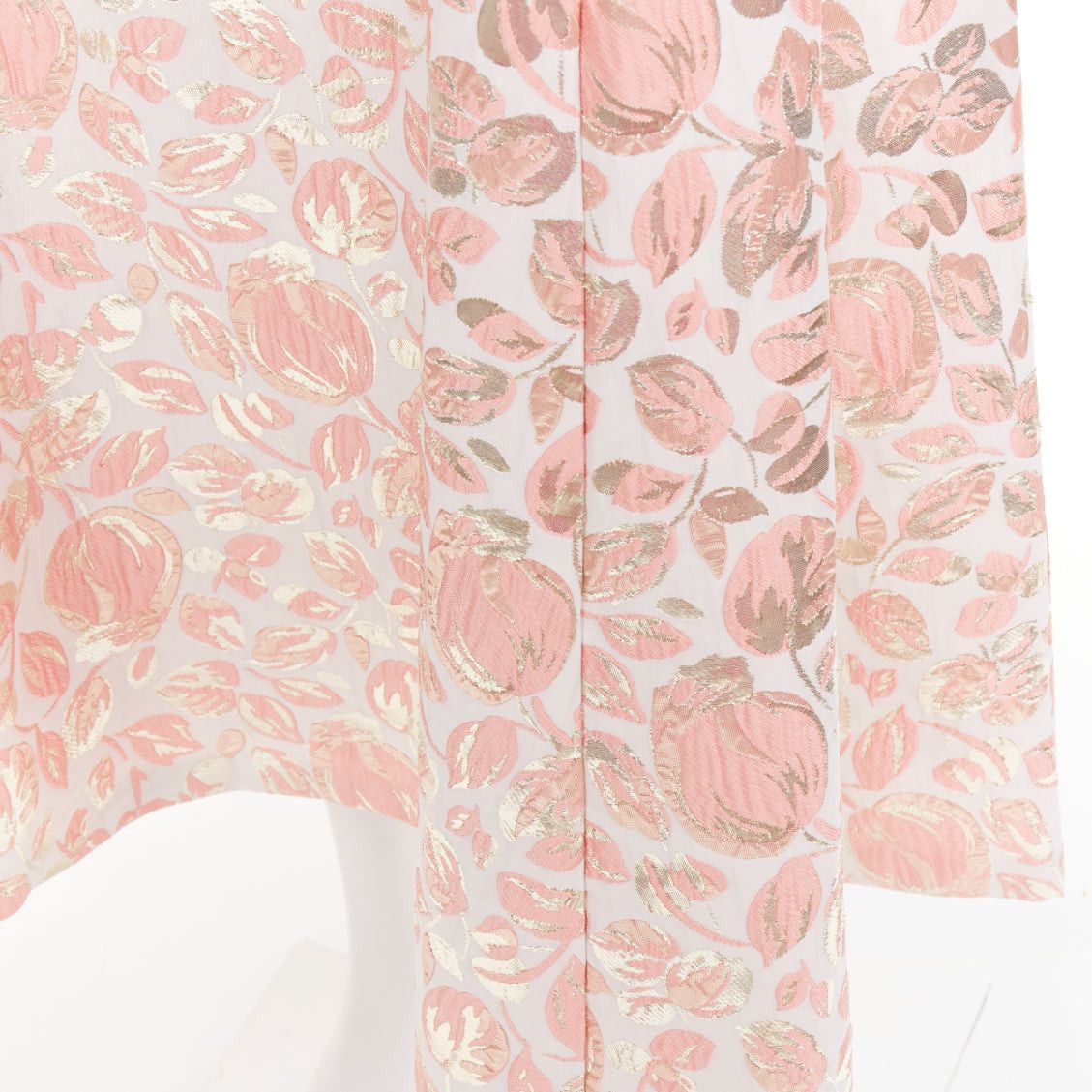 Kate Spade KATE SPADE metallic pink gold Rosebud brocade midi dress US4 M Size S / US 4 / IT 40 - 7 Thumbnail