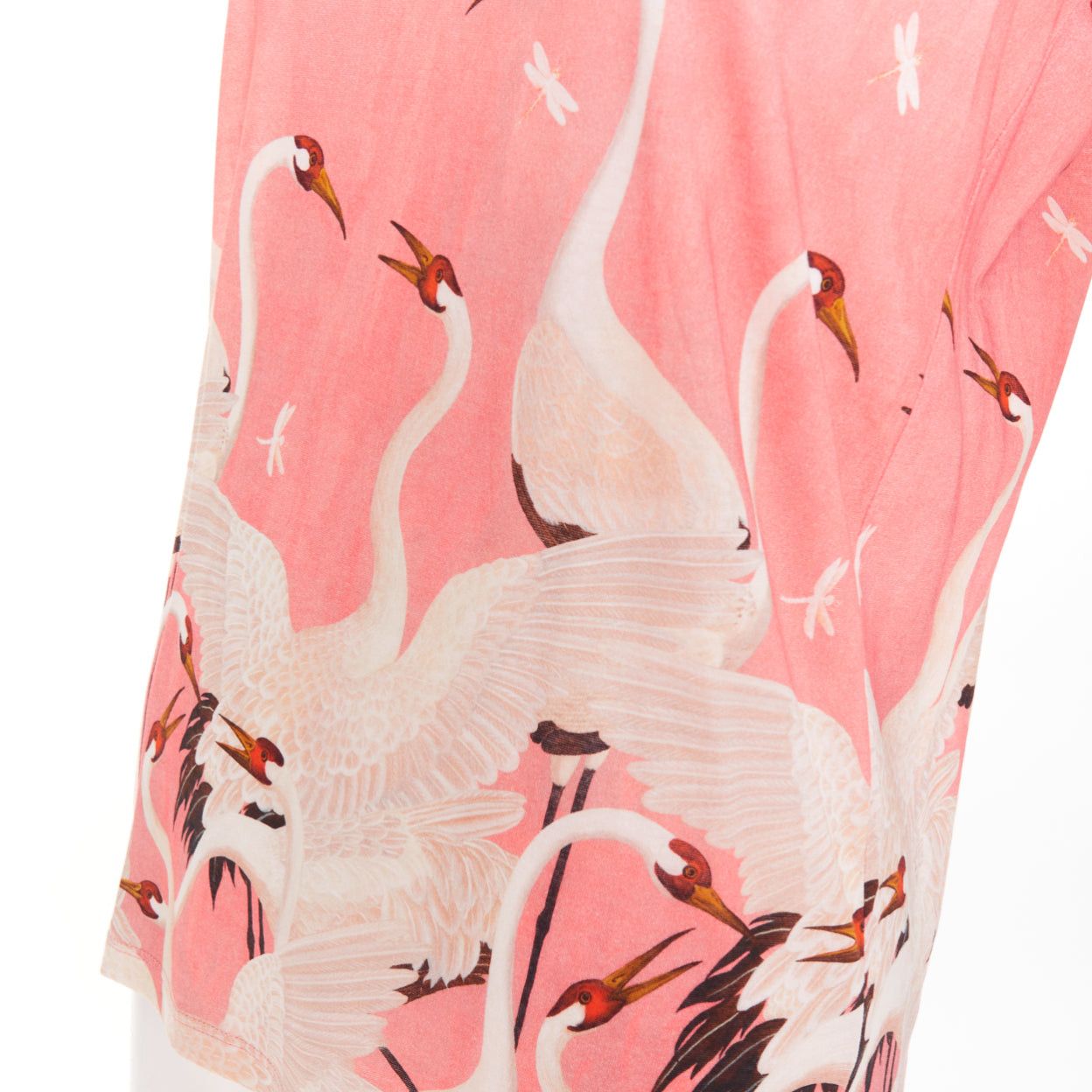 Gucci GUCCI Pre Fall 2016 pink cotton Heron Dragonfly print short sleeves crewneck t-shirt S Size S / US 4 / IT 40 - 2 Thumbnail