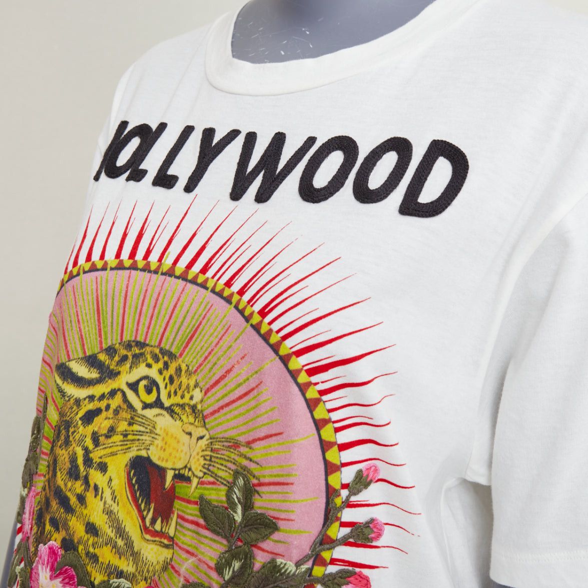 Gucci GUCCI 2017 Hollywood leopard floral embroidery applique off-white oversized S Size S / US 4 / IT 40 - 2 Thumbnail