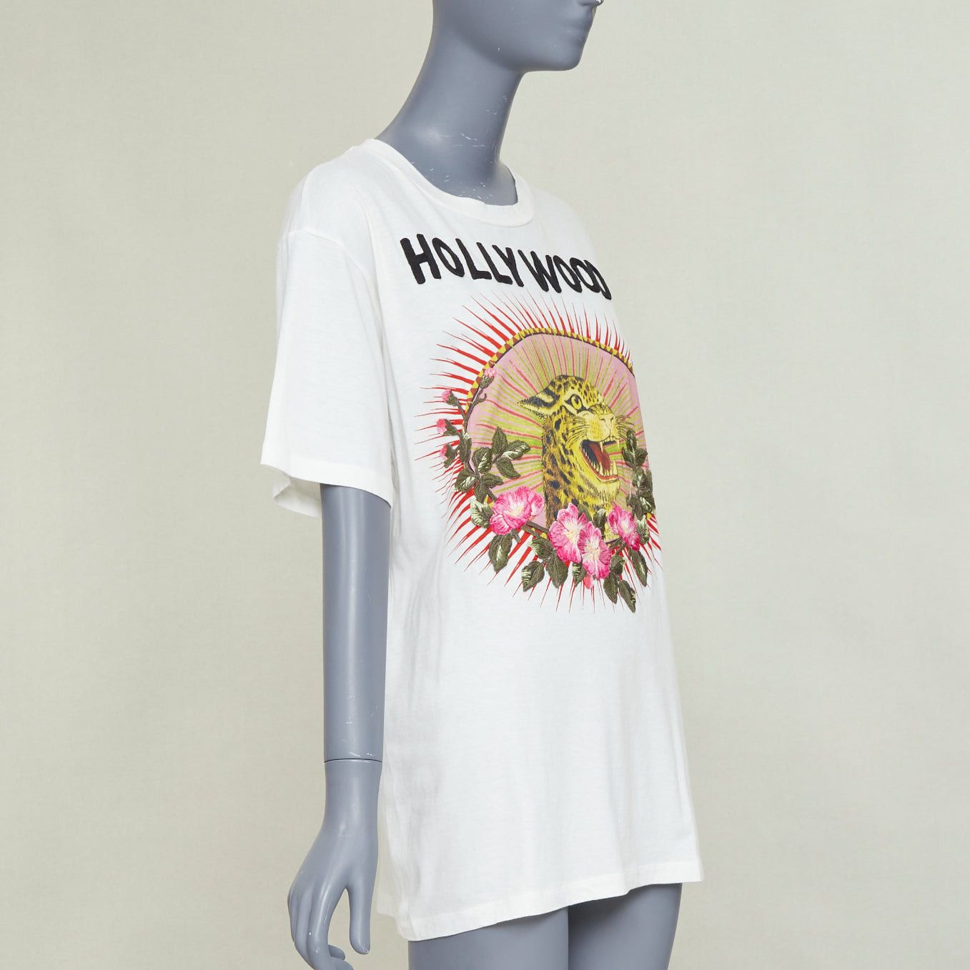 Gucci GUCCI 2017 Hollywood leopard floral embroidery applique off-white oversized S Size S / US 4 / IT 40 - 3 Thumbnail