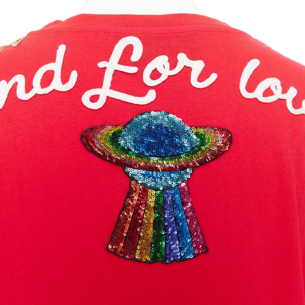 Gucci GUCCI 2017 Dover Street Market DSM Capsule red cotton flower embroidered logo t-shirt XS Size XS / US 0-2 / IT 36-38 - 6 Thumbnail