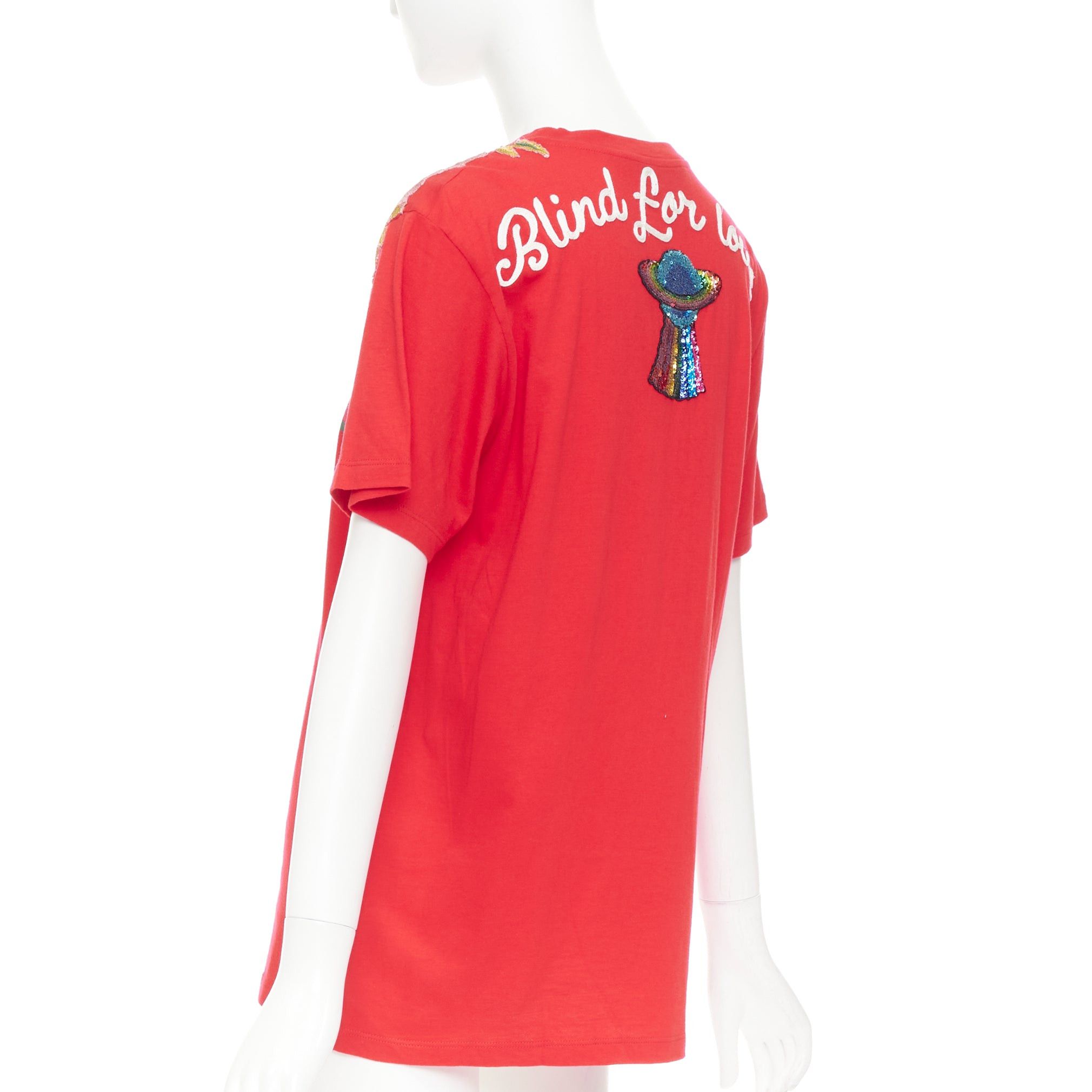 Gucci GUCCI 2017 Dover Street Market DSM Capsule red cotton flower embroidered logo t-shirt XS Size XS / US 0-2 / IT 36-38 - 5 Thumbnail