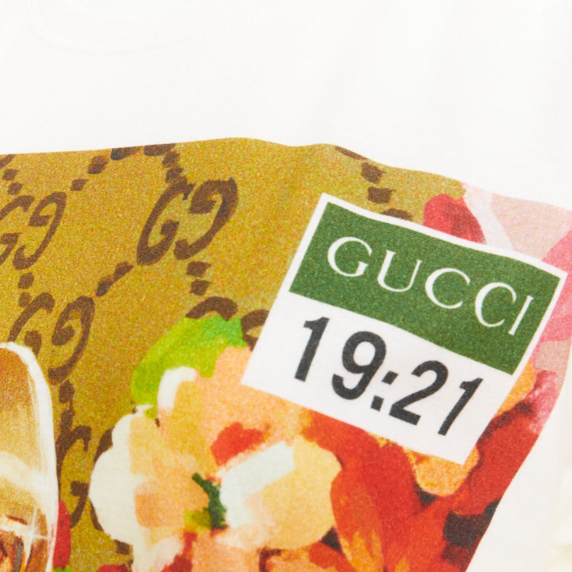 Gucci GUCCI 2018 Ignasi Monreal ecru cotto graphic portrait print t-shirt XS Size XS / US 0-2 / IT 36-38 - 2 Thumbnail